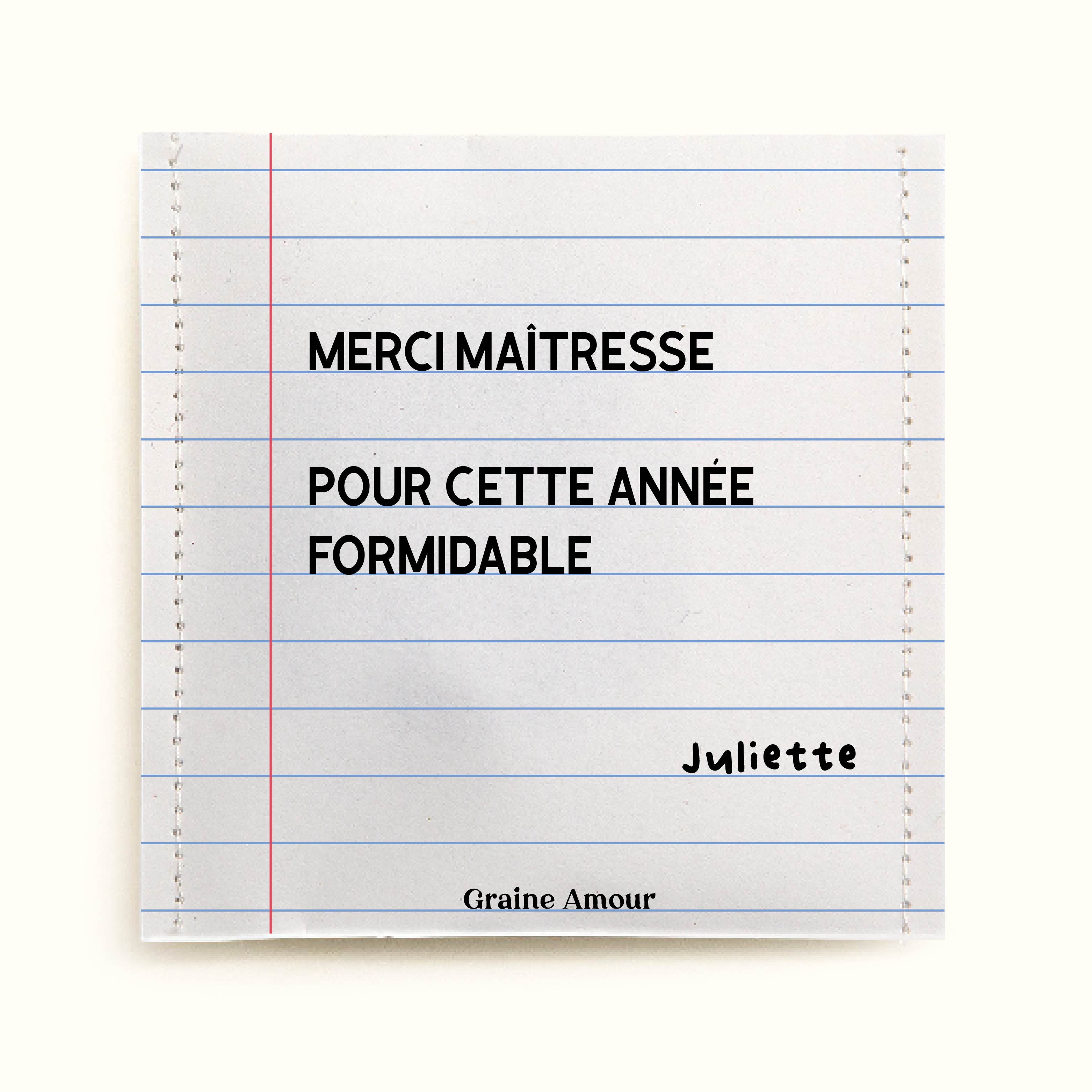 Sachet de graines à semer - Merci maître lignes | Le Beau Thé