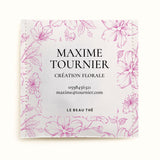Sachet de thé - Carte de visite florale | Sachet de thé personnalisé