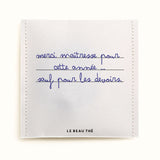 Sachet de thé personnalisé - cahier d'école | Le Beau Thé