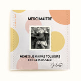 Sachet de graines à semer - Merci maître-sse photo vintage | Sachet de graines personnalisé
