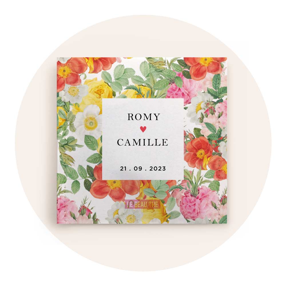 Mariage estival Sachet de thé personnalisé Le Beau Thé