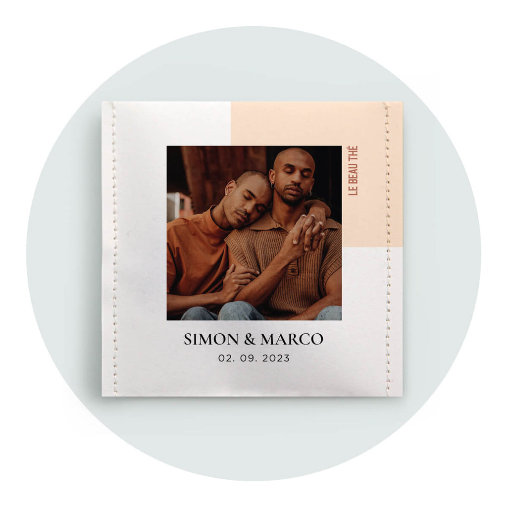 Mariage pastel Sachet de thé personnalisé Le Beau Thé