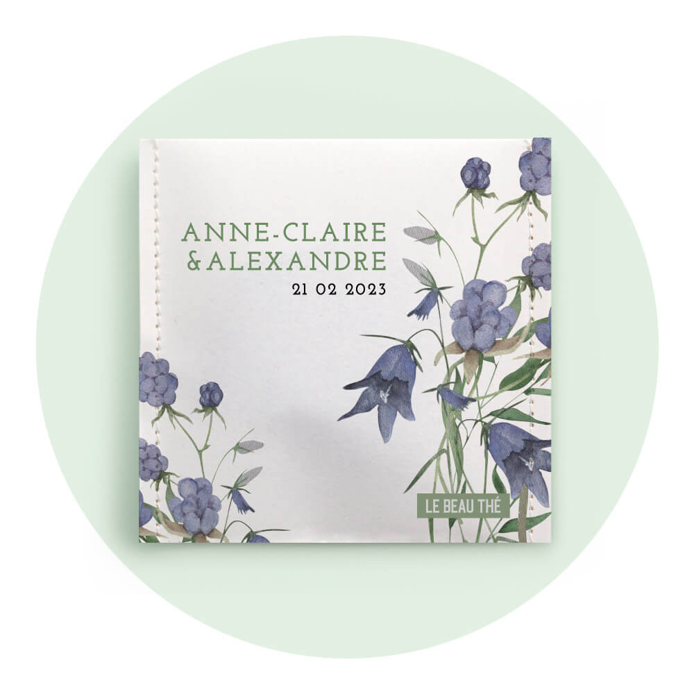 Mariage romantique Sachet de thé personnalisé Le Beau Thé