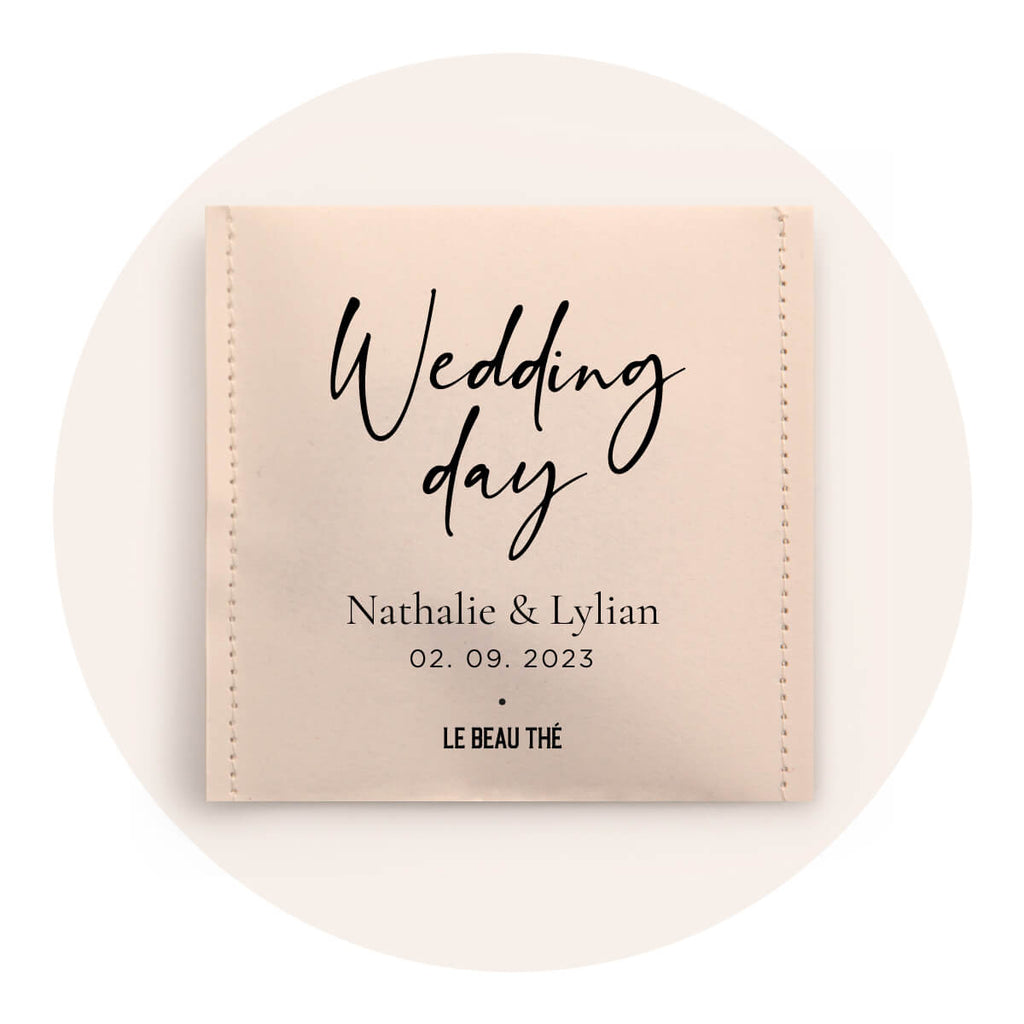 Mariage majestueux sachets de thé personnalisés Le Beau Thé