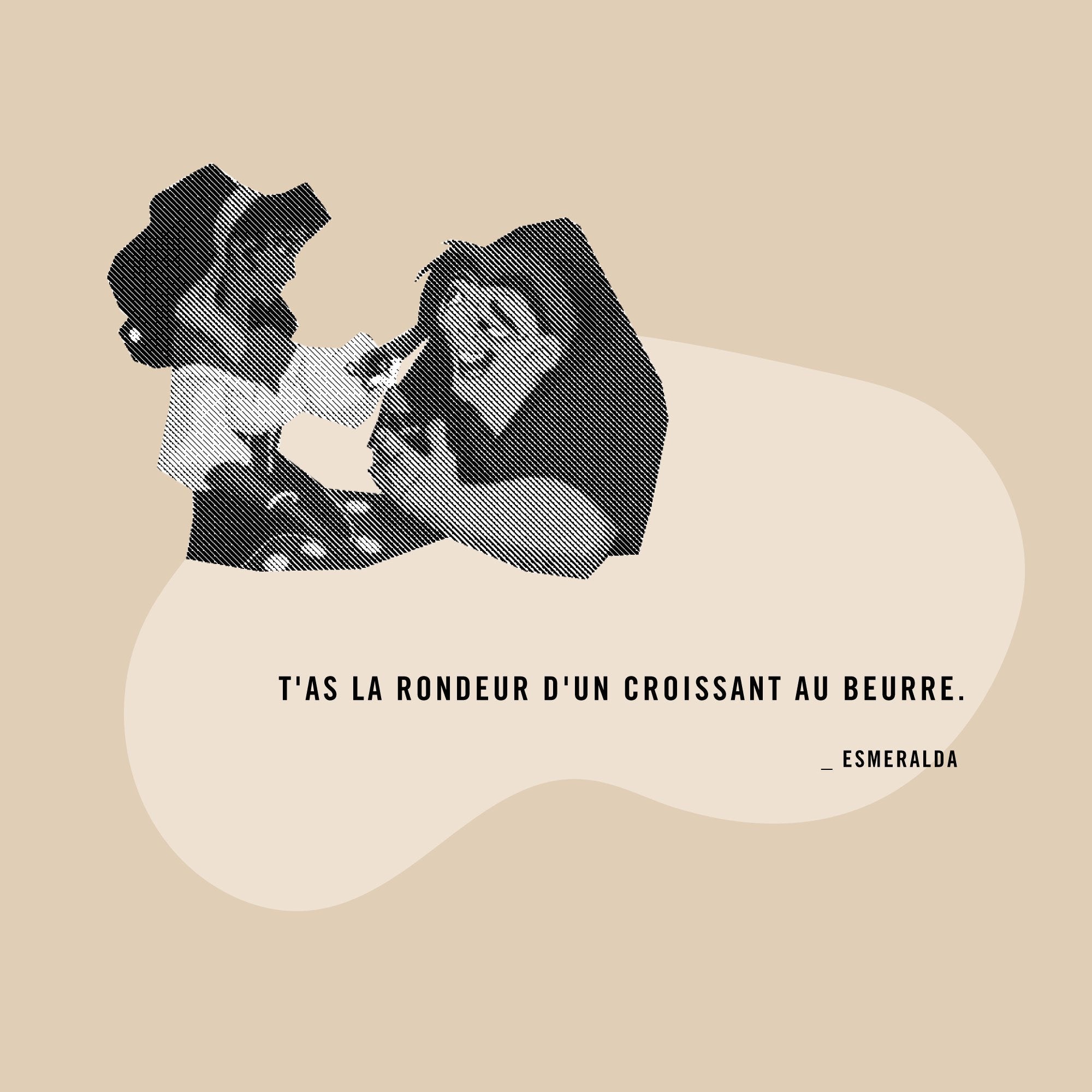 Sachet de thé personnalisé par Le Beau Thé pour un mariage bohème, avec Esmeralda, cadeau d’invité idéal