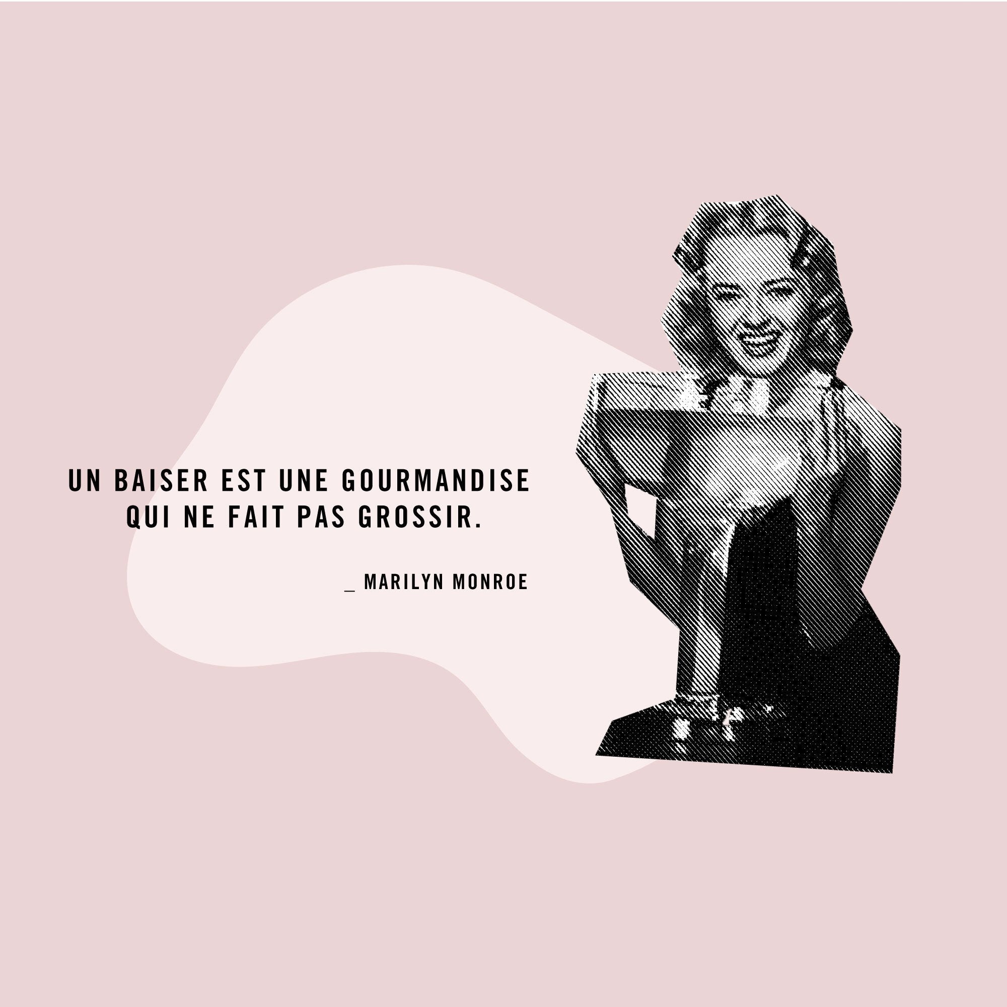 Sachet de thé personnalisé par Le Beau Thé pour un mariage glamour avec une citation de Marilyn Monroe, cadeau d’invité idéal