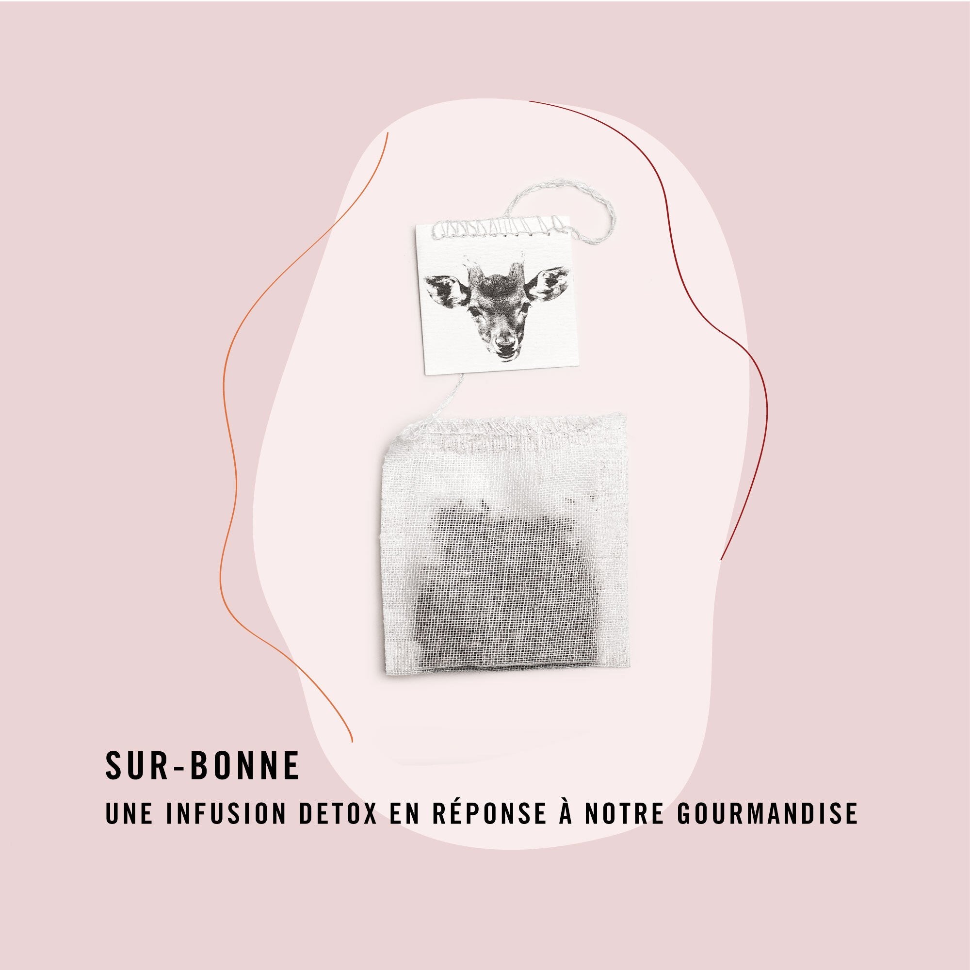 Sachet de thé personnalisé par Le Beau Thé pour un mariage glamour avec l’infusion détox Sur-Bonne, cadeau d’invité idéal