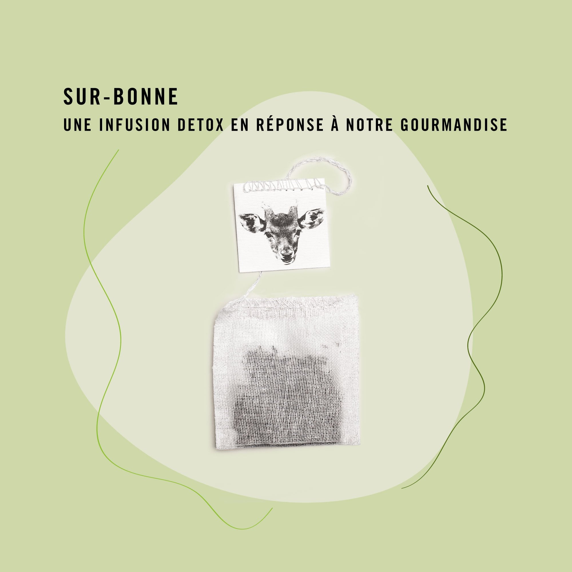 Sachet de thé personnalisé par Le Beau Thé pour un mariage nature avec sur-bonne, cadeau d’invité idéal