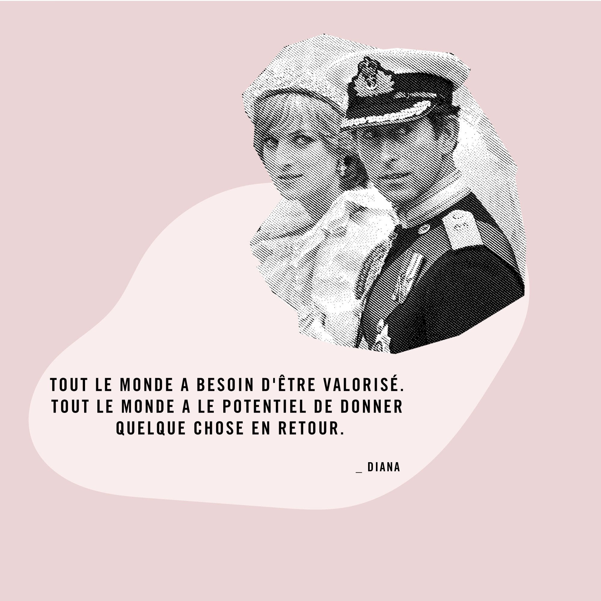 Sachet de thé personnalisé par Le Beau Thé pour un mariage shabby chic avec une citation de Lady Diana, cadeau d’invité idéal