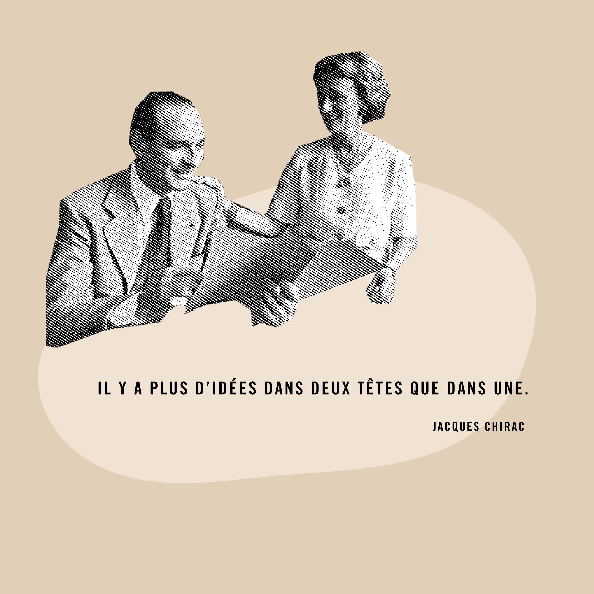 Sachet de thé personnalisé par Le Beau Thé pour un mariage traditionnel avec une citation de Jacques Chirac, cadeau d’invité idéal