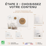 Calendrier de l'Avent personnalisé -  Infusette personnalisée avec surenveloppe en papier luxe (Pro)