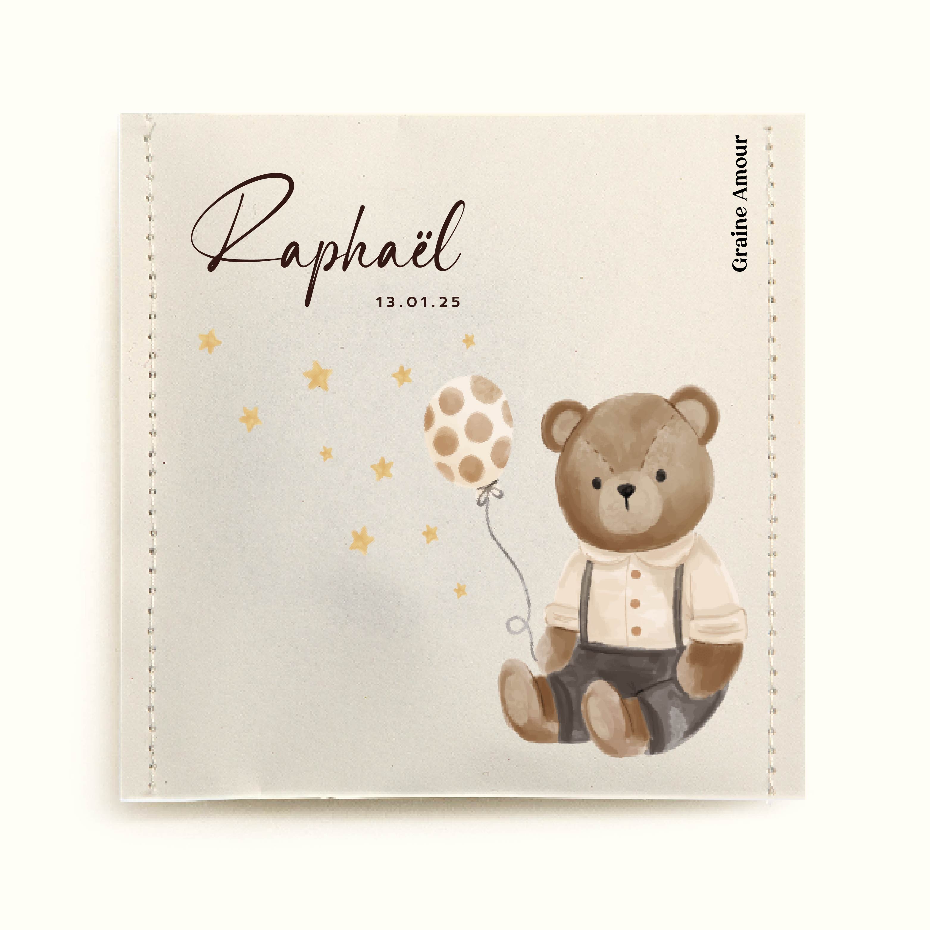 Sachet de graines à semer - Naissance peluche ours | Le Beau Thé