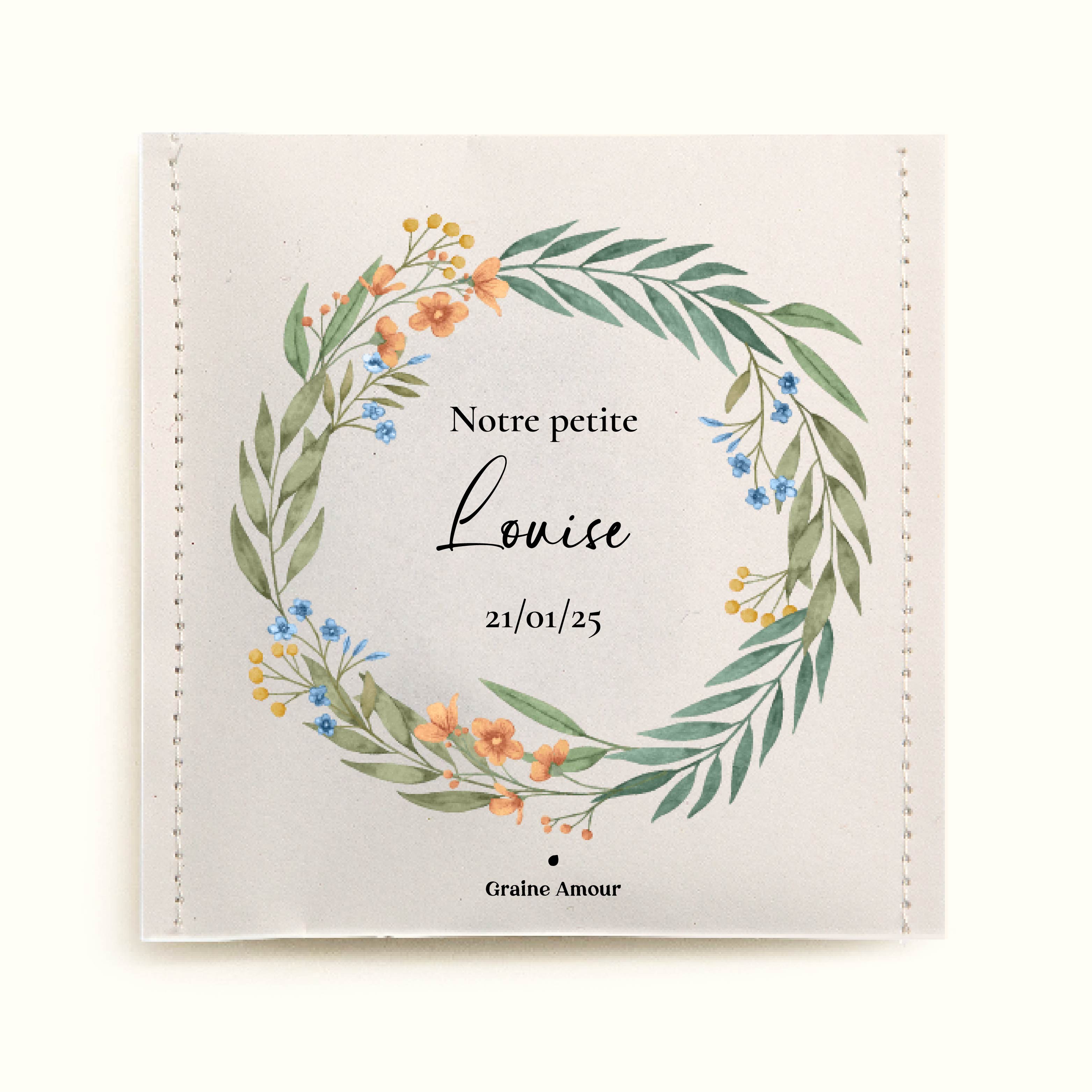 Sachet de graines à semer - Naissance couronne florale | Le Beau Thé