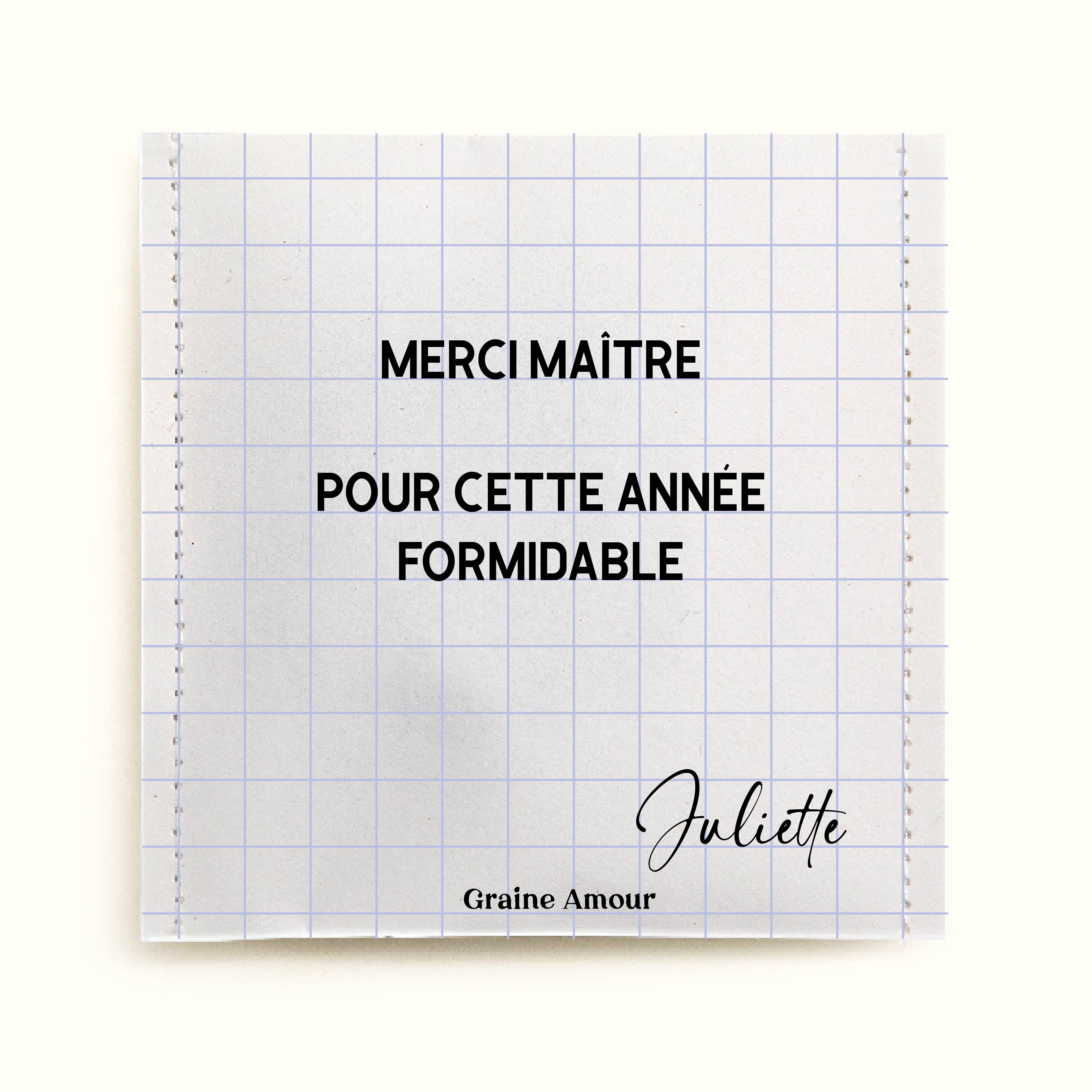 Sachet de graines à semer - Merci maître carreaux | Le Beau Thé