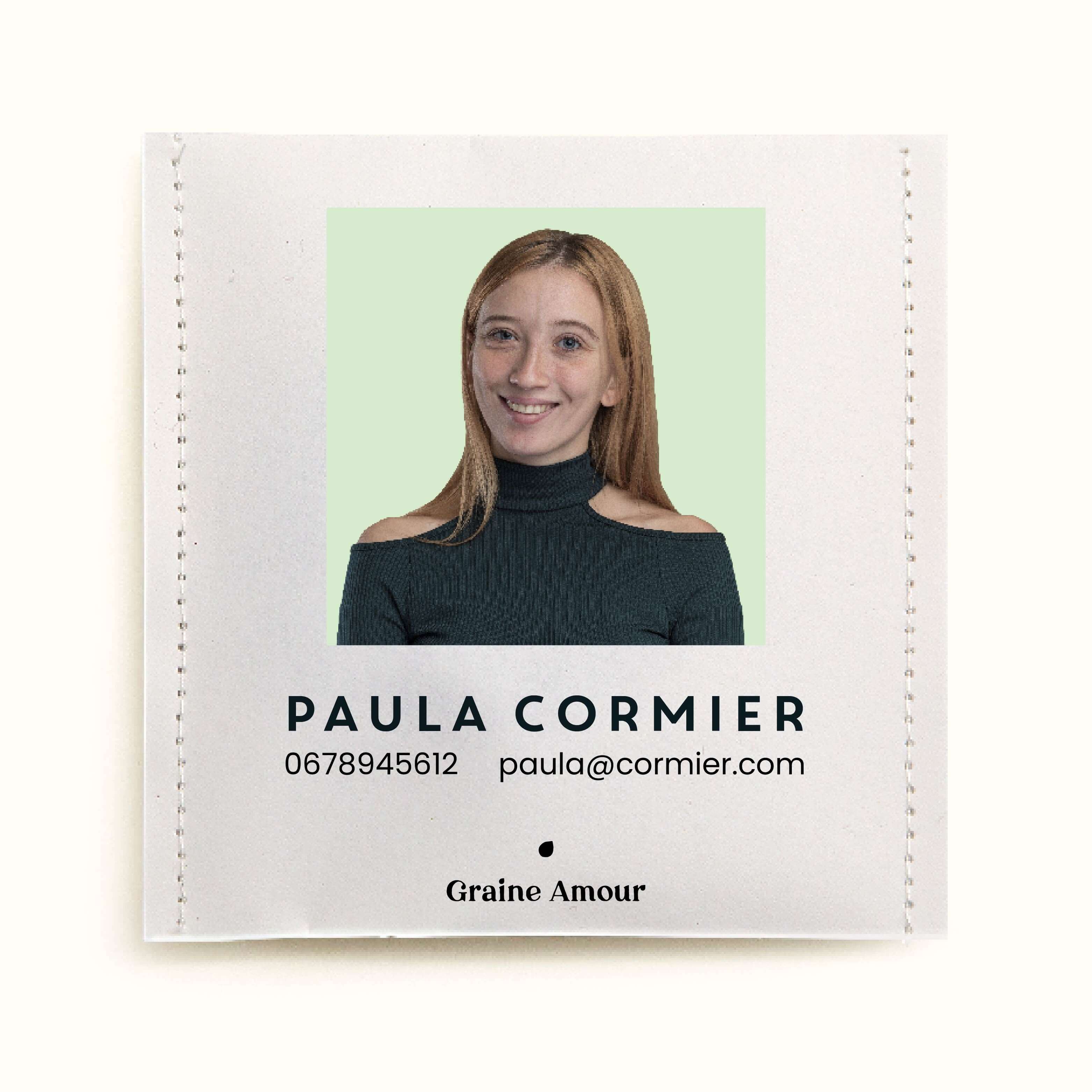 Sachet de graines à semer - Carte de visite design | Sachet de graines personnalisé
