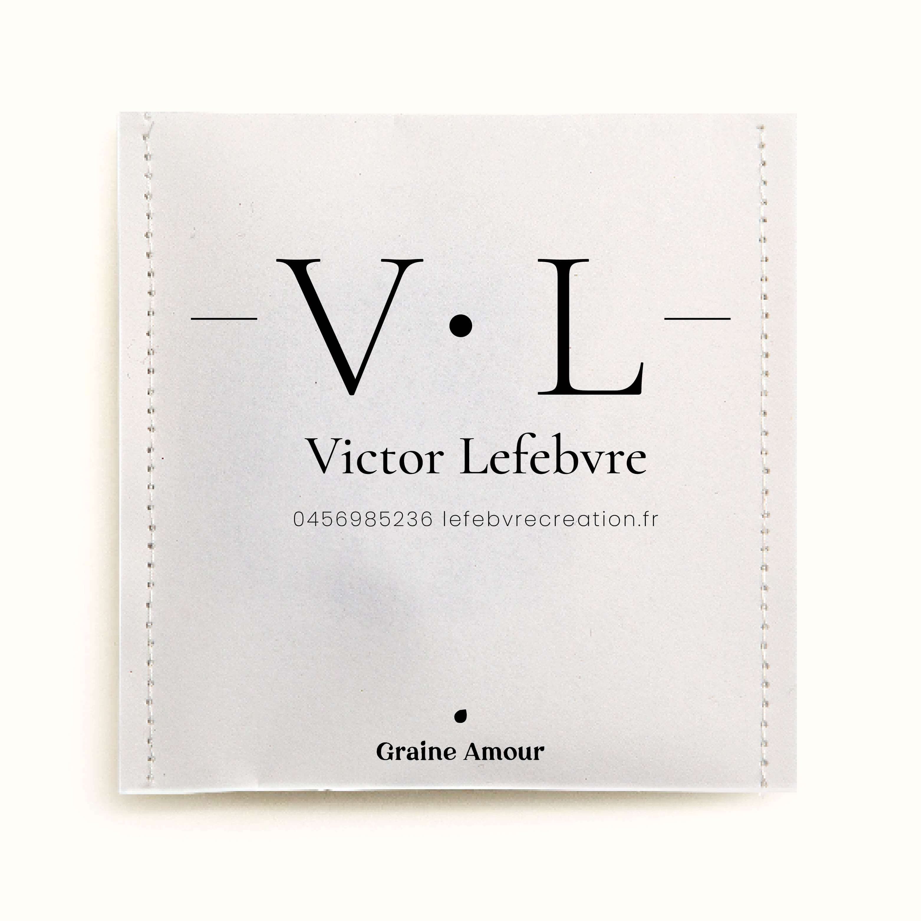 Sachet de graines à semer - Carte de visite raffinée | Sachet de graines personnalisé
