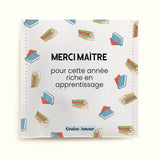 Sachet de graines à semer - Merci maître petits cahiers | Sachet de graines personnalisé