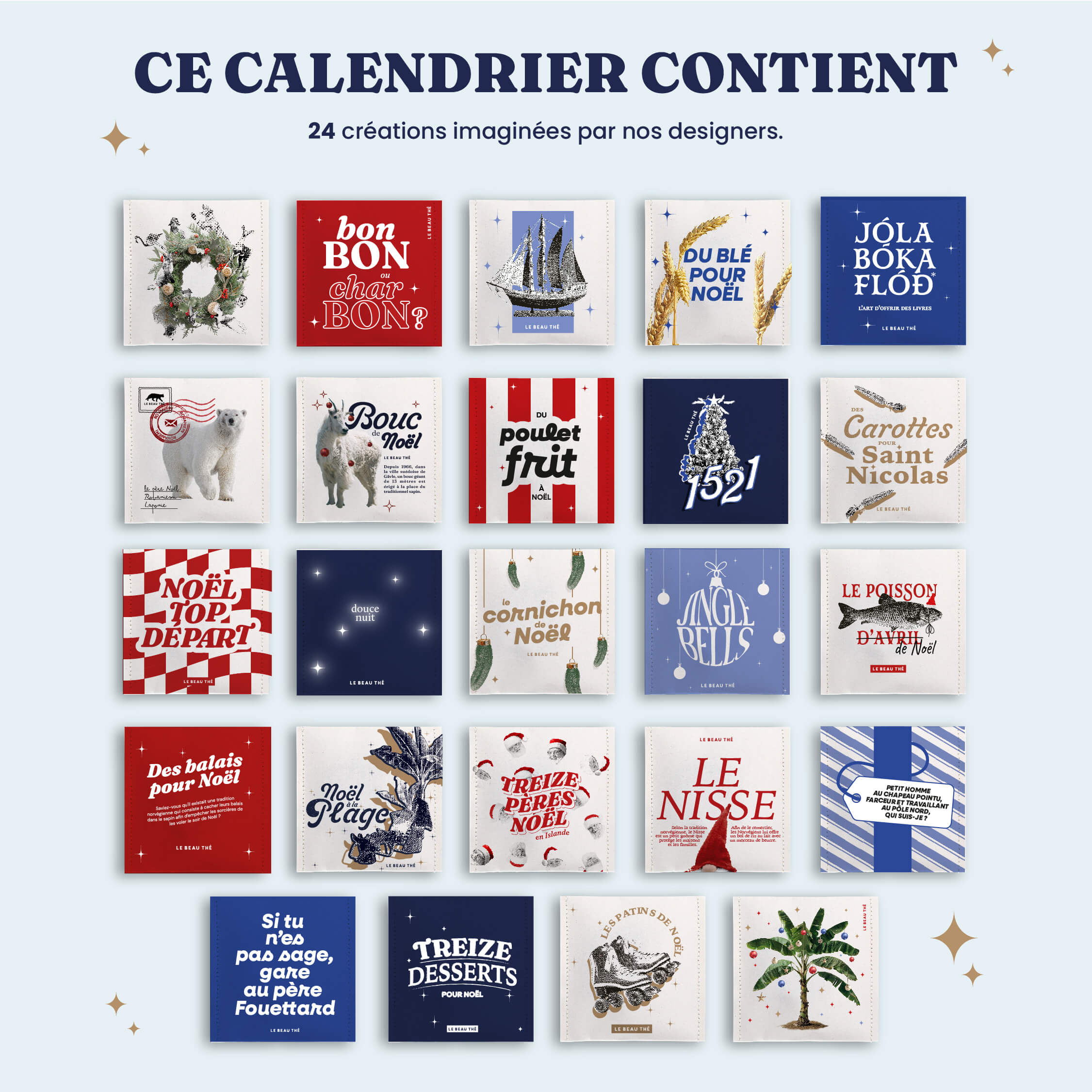 Le calendrier de l'Avent luxe illustré - 24 recettes