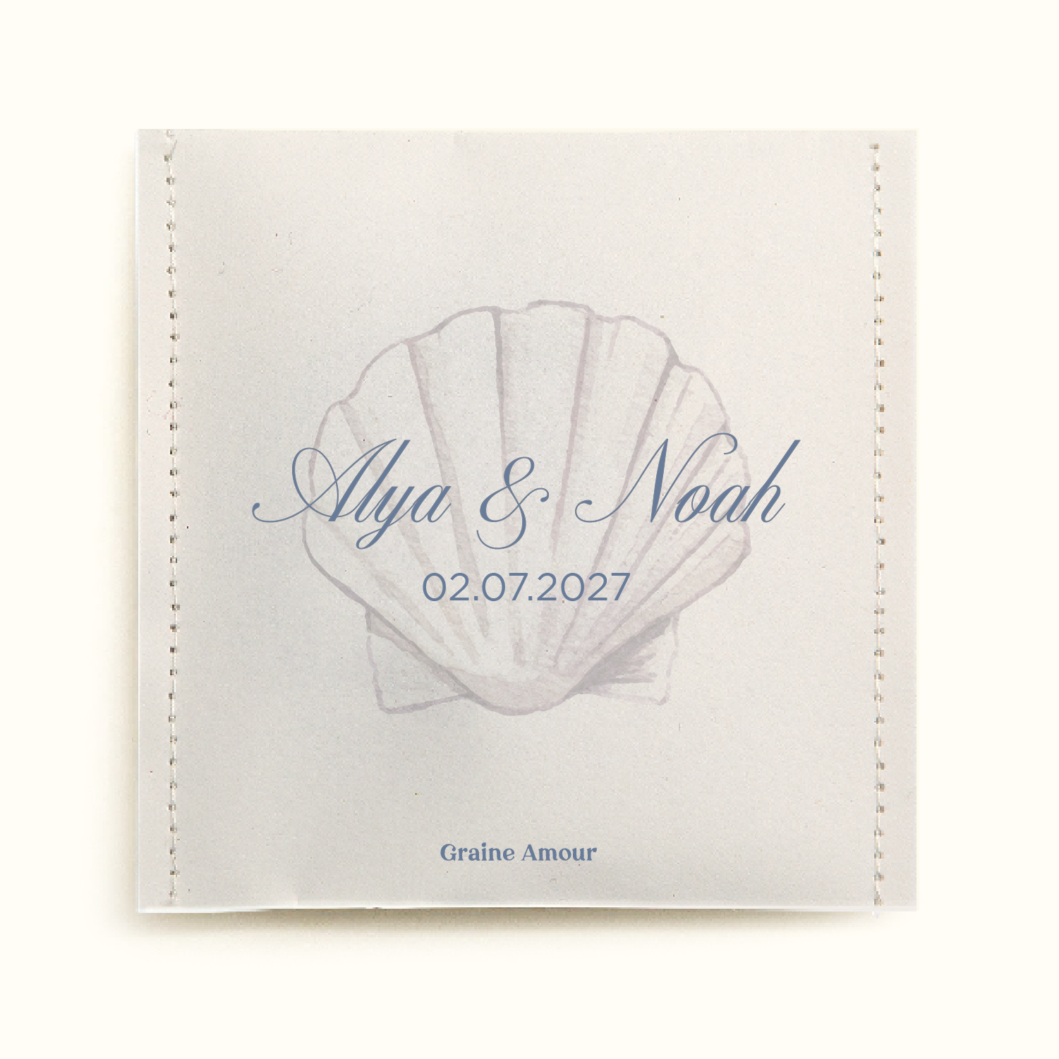 Sachet de graines à semer - Mariage Coquillage | Le Beau Thé