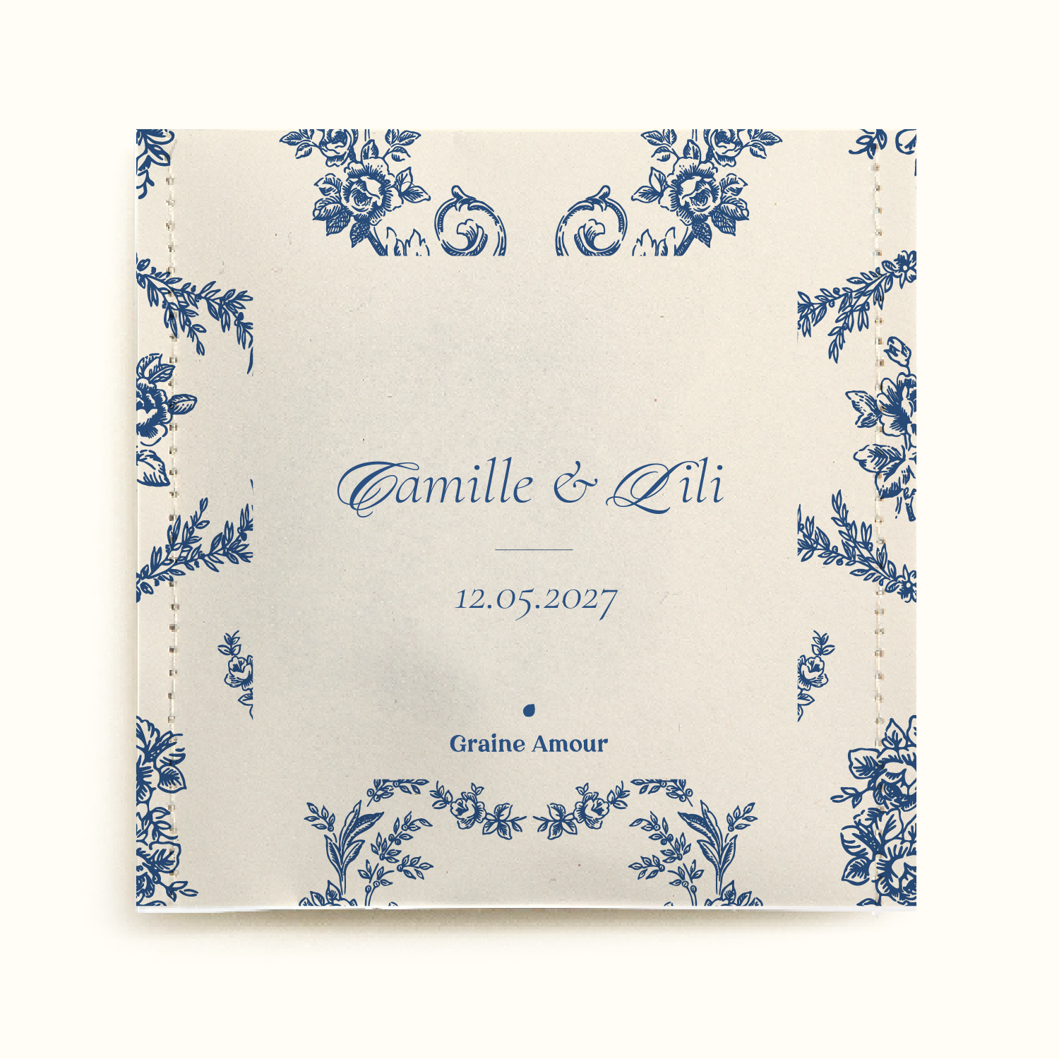 Sachet de graines à semer - Mariage Toile de Jouy | Le Beau Thé