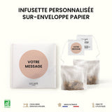 L'infusette personnalisée de CAFE avec une surenveloppe en papier - CHR