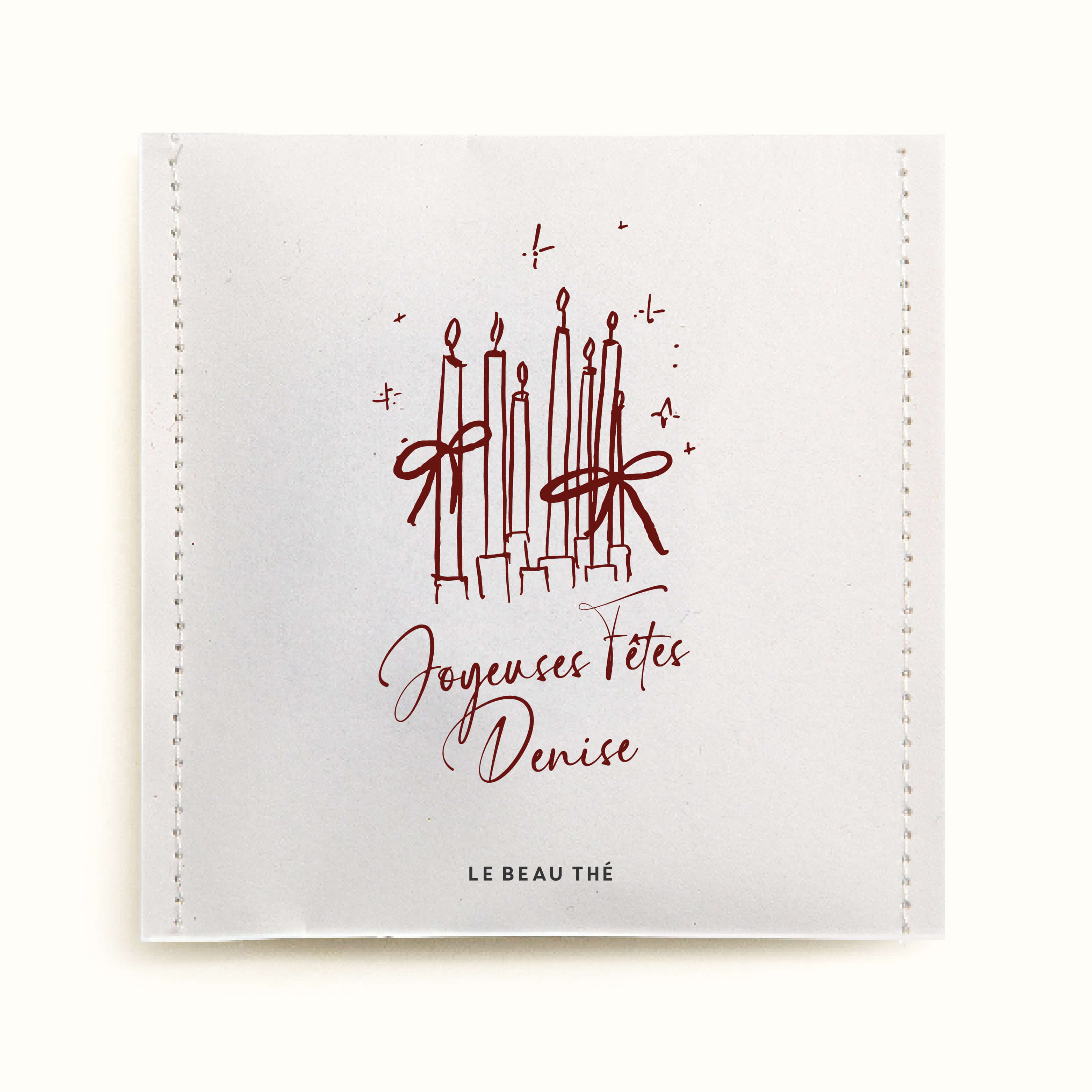 Sachet de thé personnalisé - Bougies rubans | Le Beau Thé