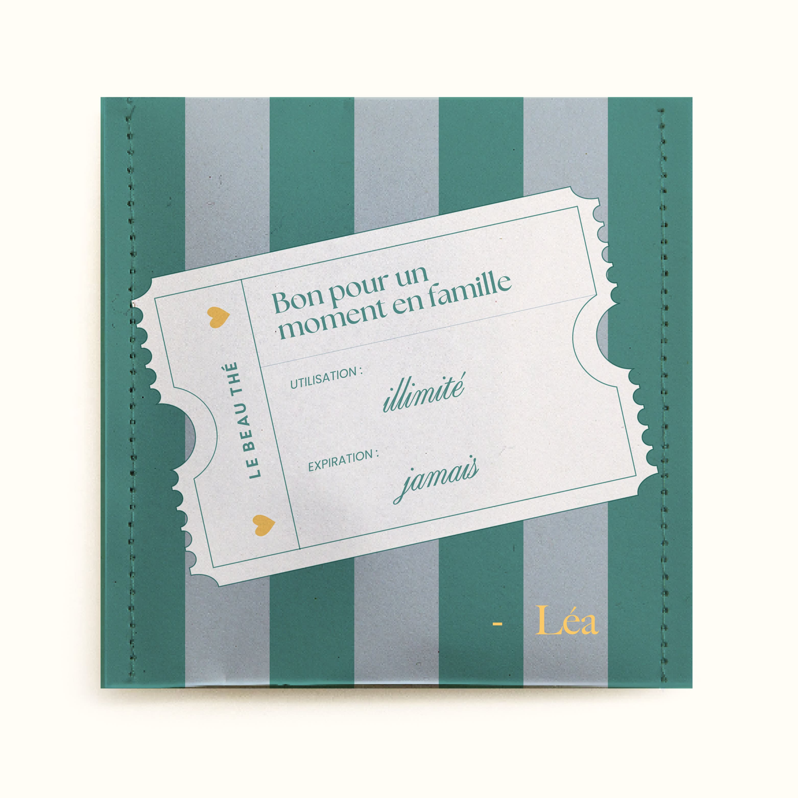 Sachet de thé personnalisé -  Bon pour un moment en famille | Le Beau Thé