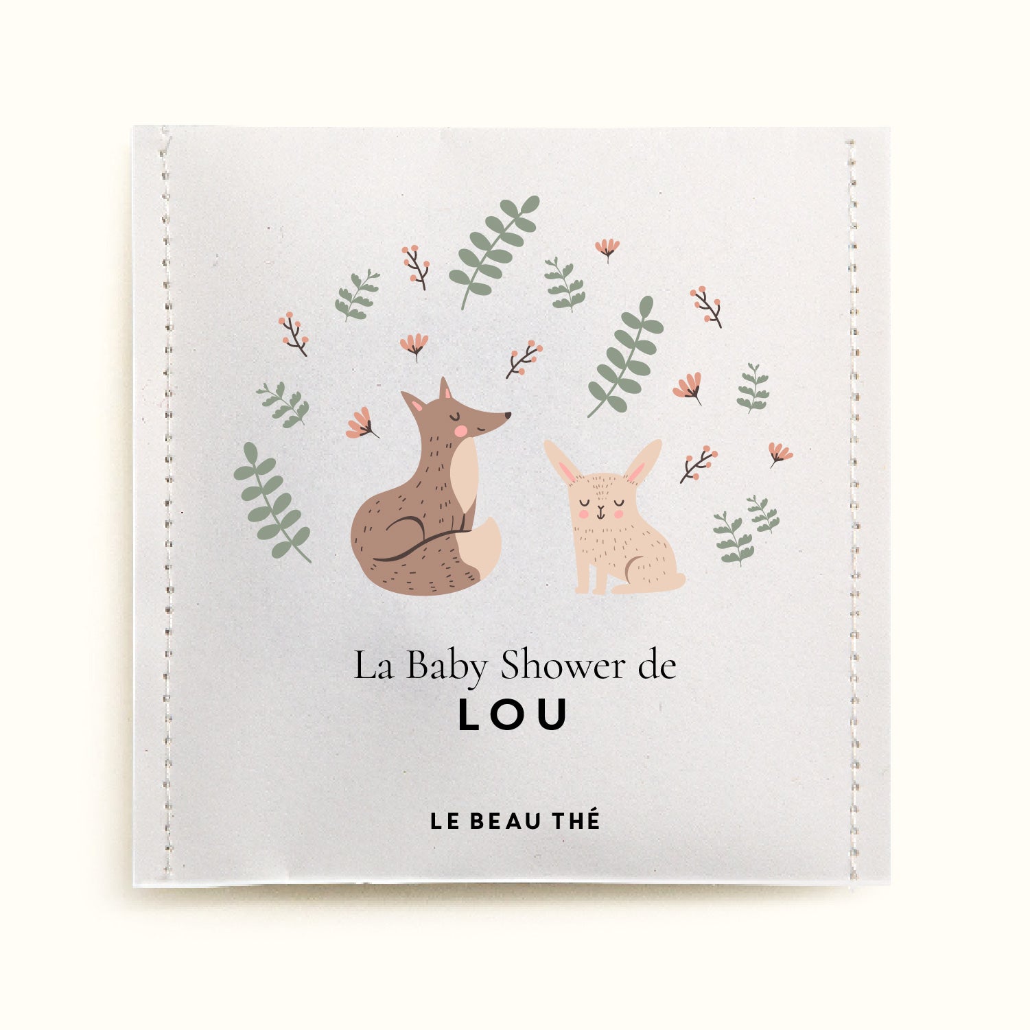 Sachet de thé personnalisé - Baby Shower Forêt | Le Beau Thé