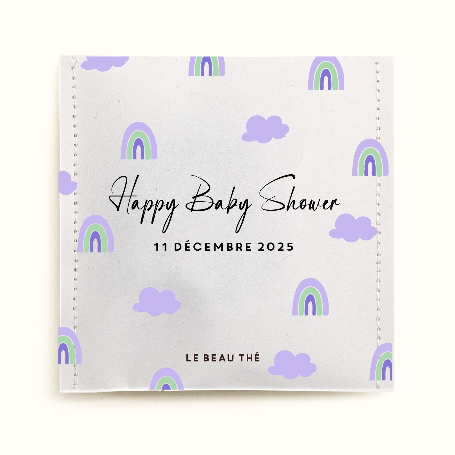 Sachet de thé personnalisé - Baby Shower Nuage | Le Beau Thé