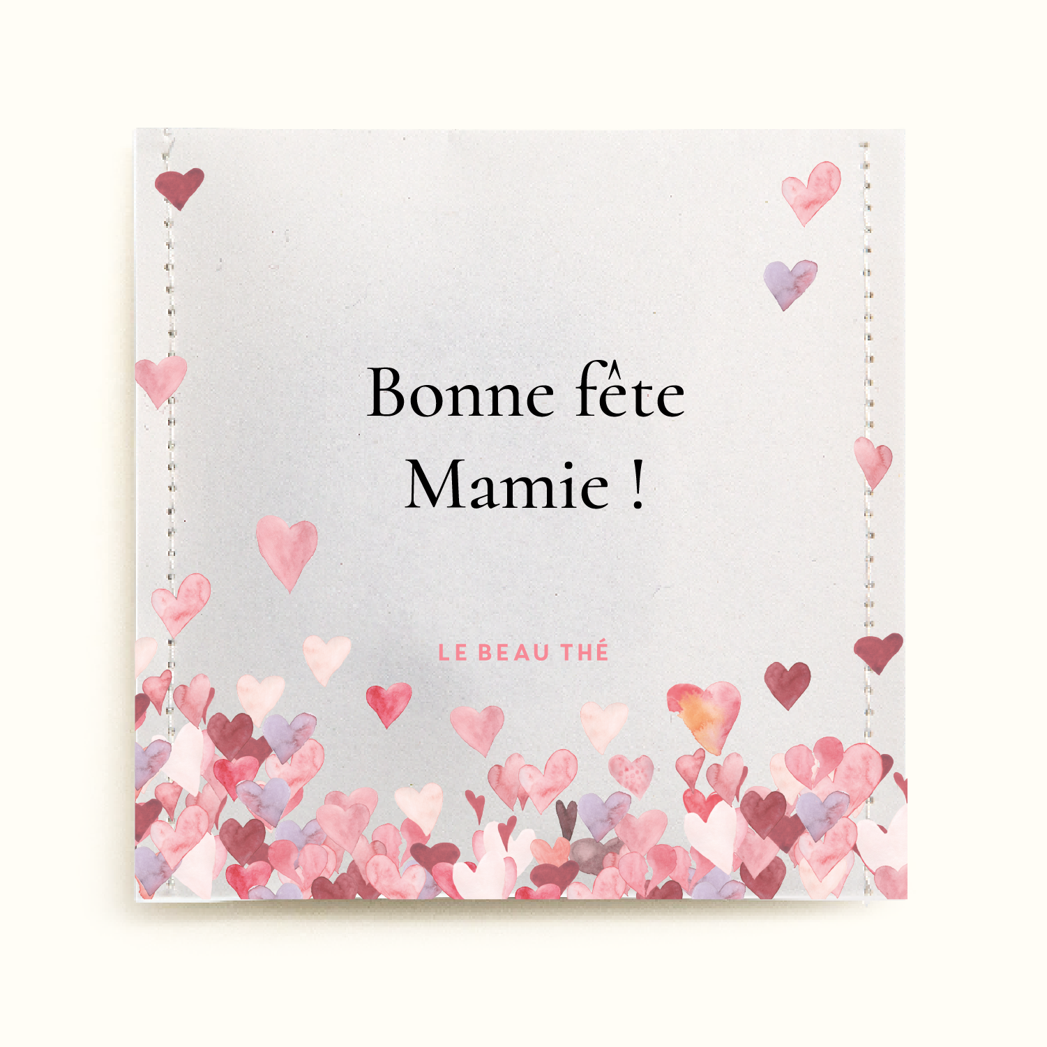 Sachet de thé - Mamie coeur volant | Sachet de thé personnalisé