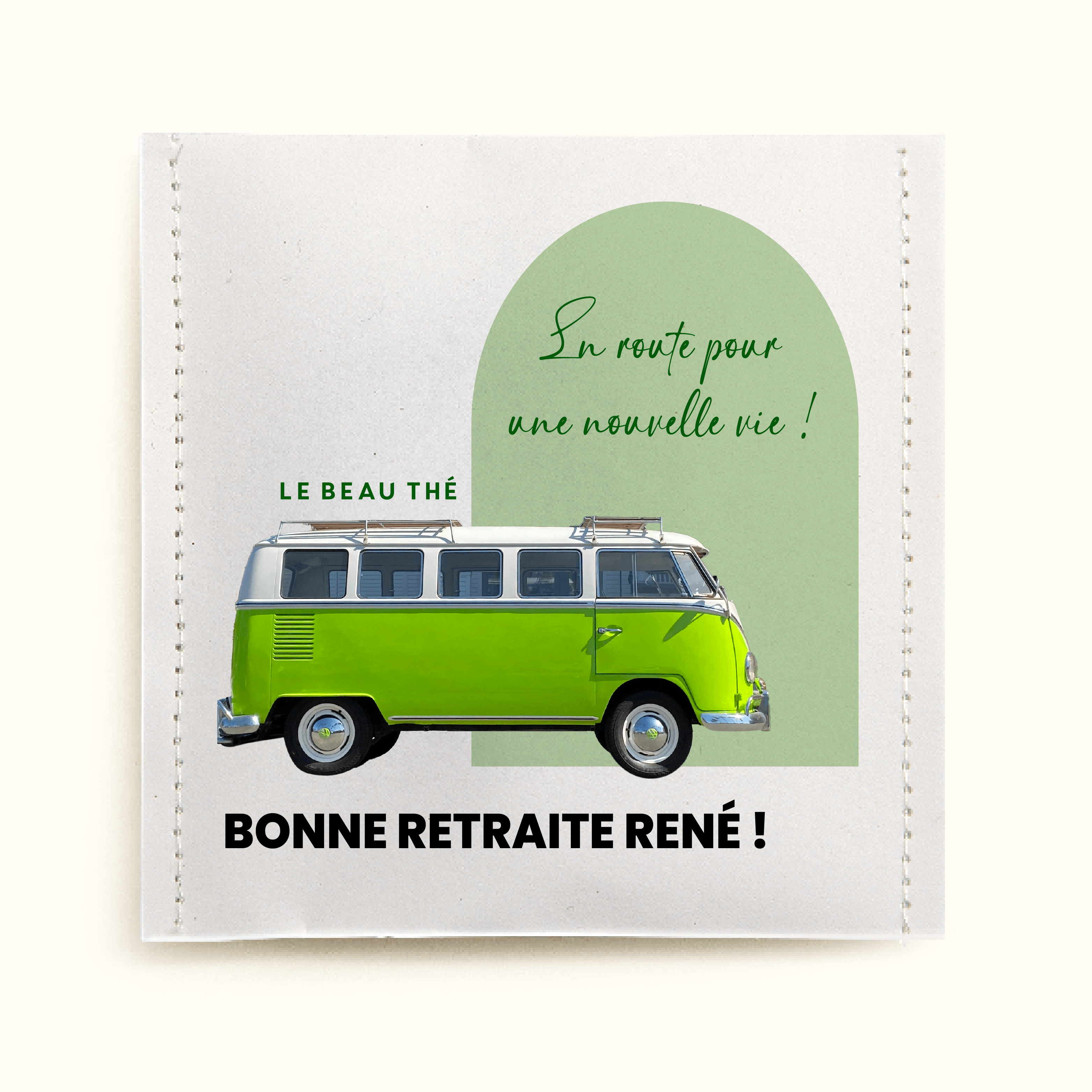 Sachet de thé personnalisé - Retraite van | Le Beau Thé