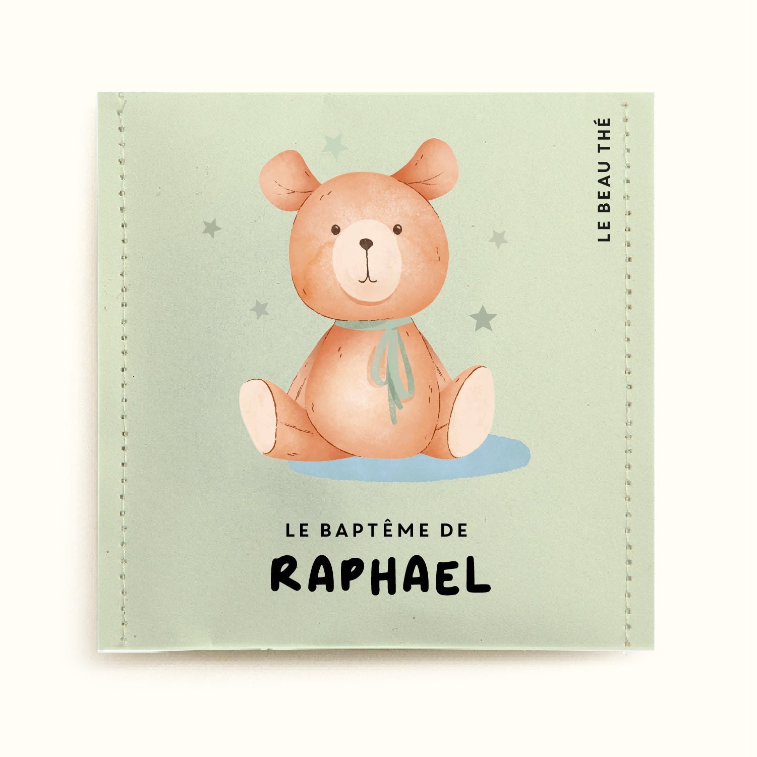 Sachet de thé personnalisé - Naissance nounours | Le Beau Thé