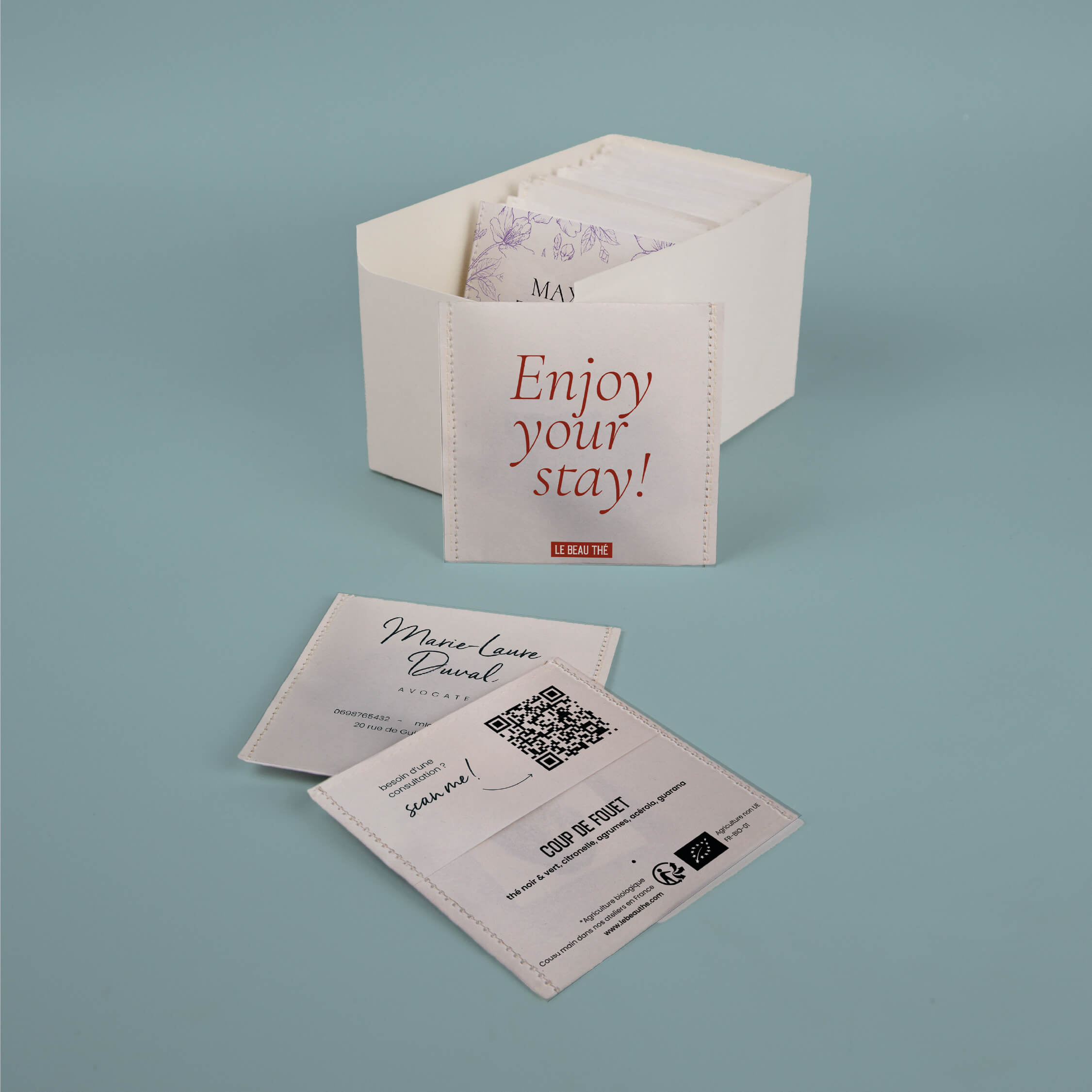 Le coffret de 20 sachets de thé personnalisés (Pro)