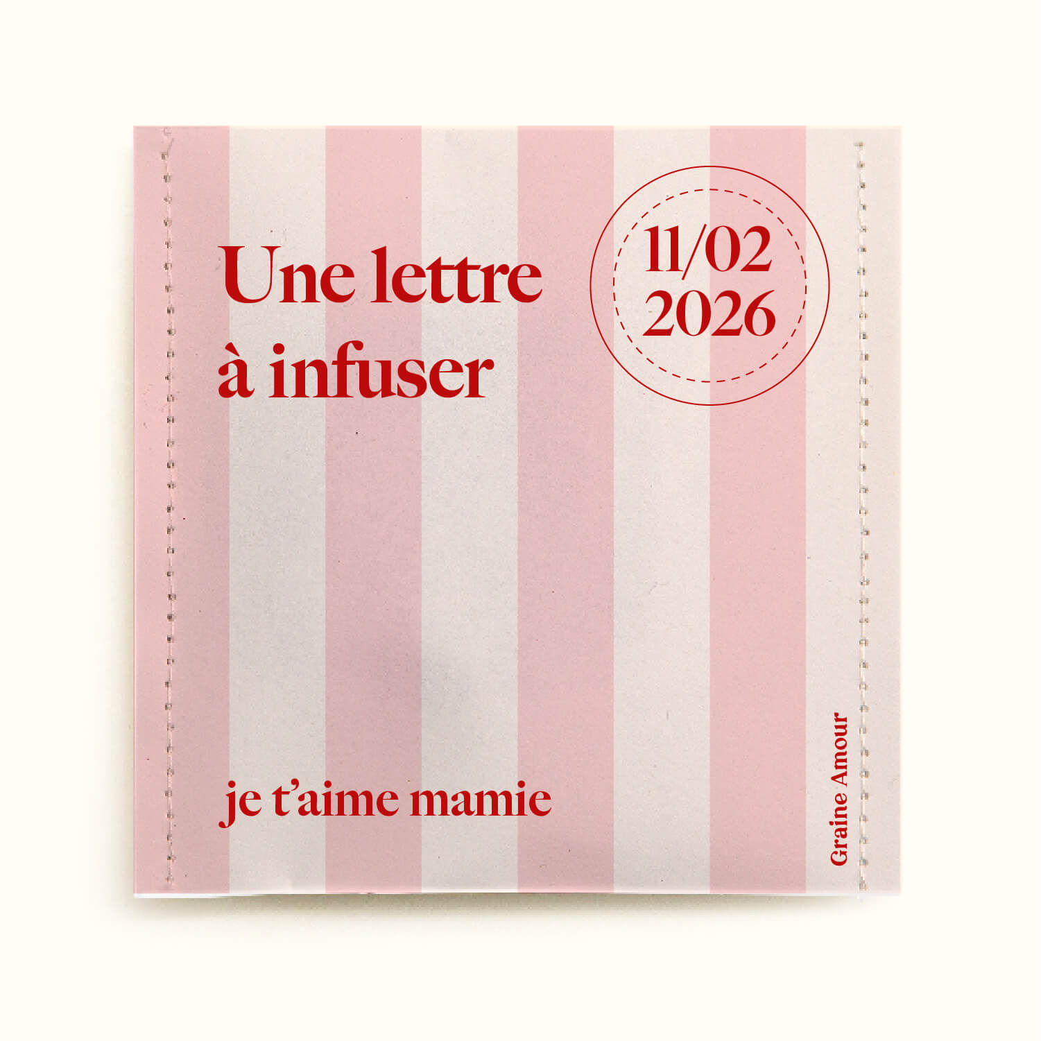 Sachet de graines à semer - Lettre à infuser | Sachet de graines personnalisé
