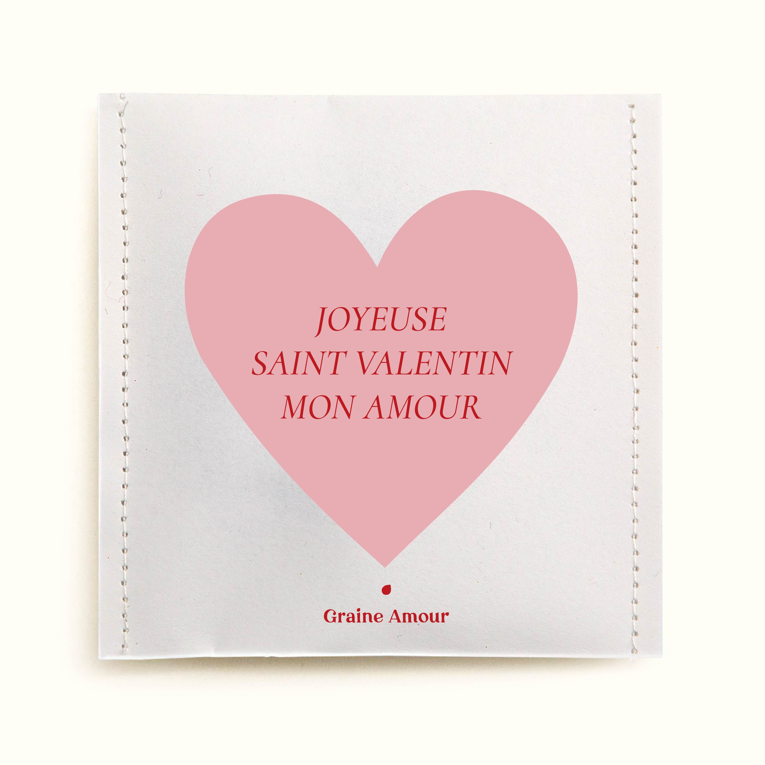 Sachet de graines à semer - Un coeur rose pour la Saint-Valentin | Le Beau Thé