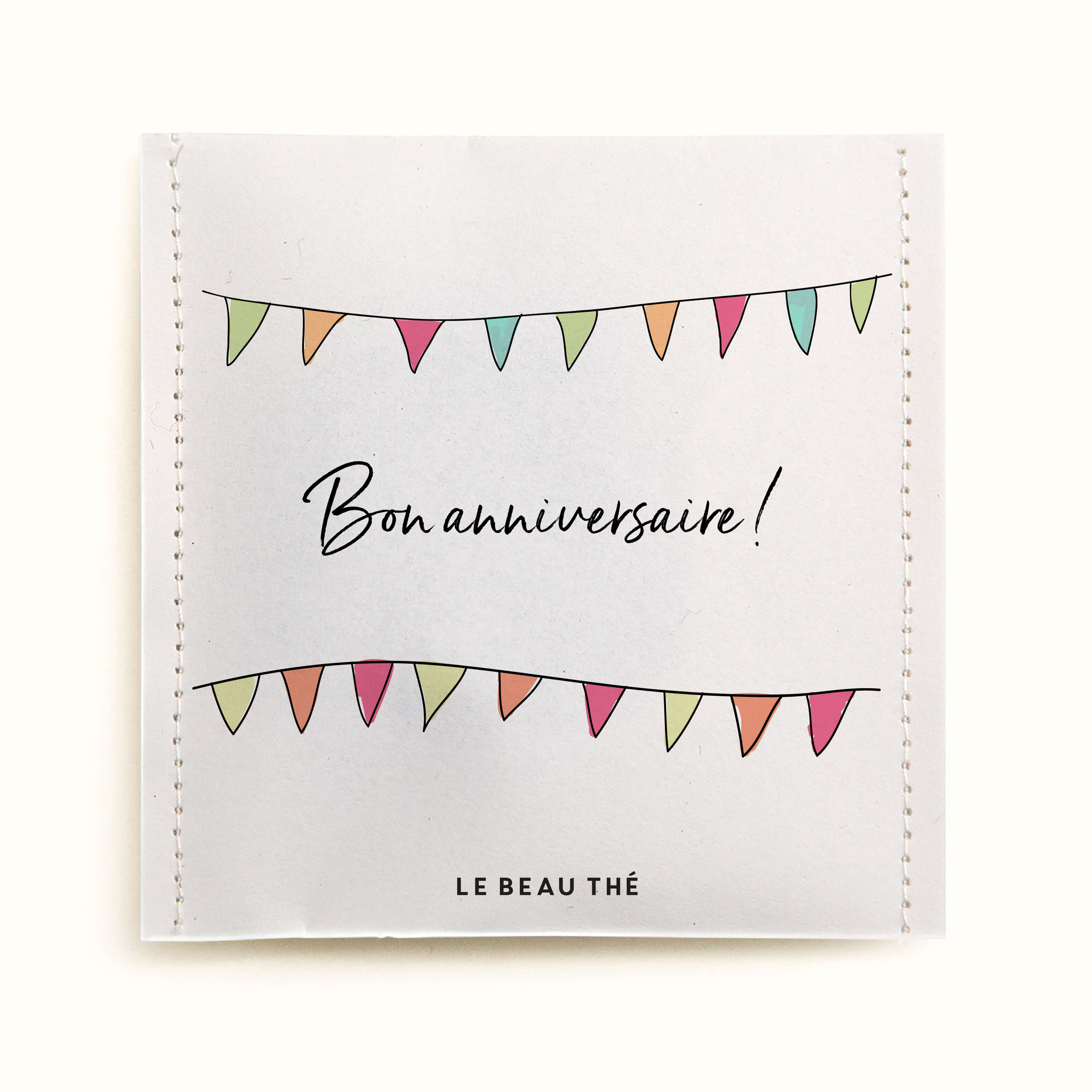 Sachet de thé personnalisé - anniversaire banderole | Le Beau Thé