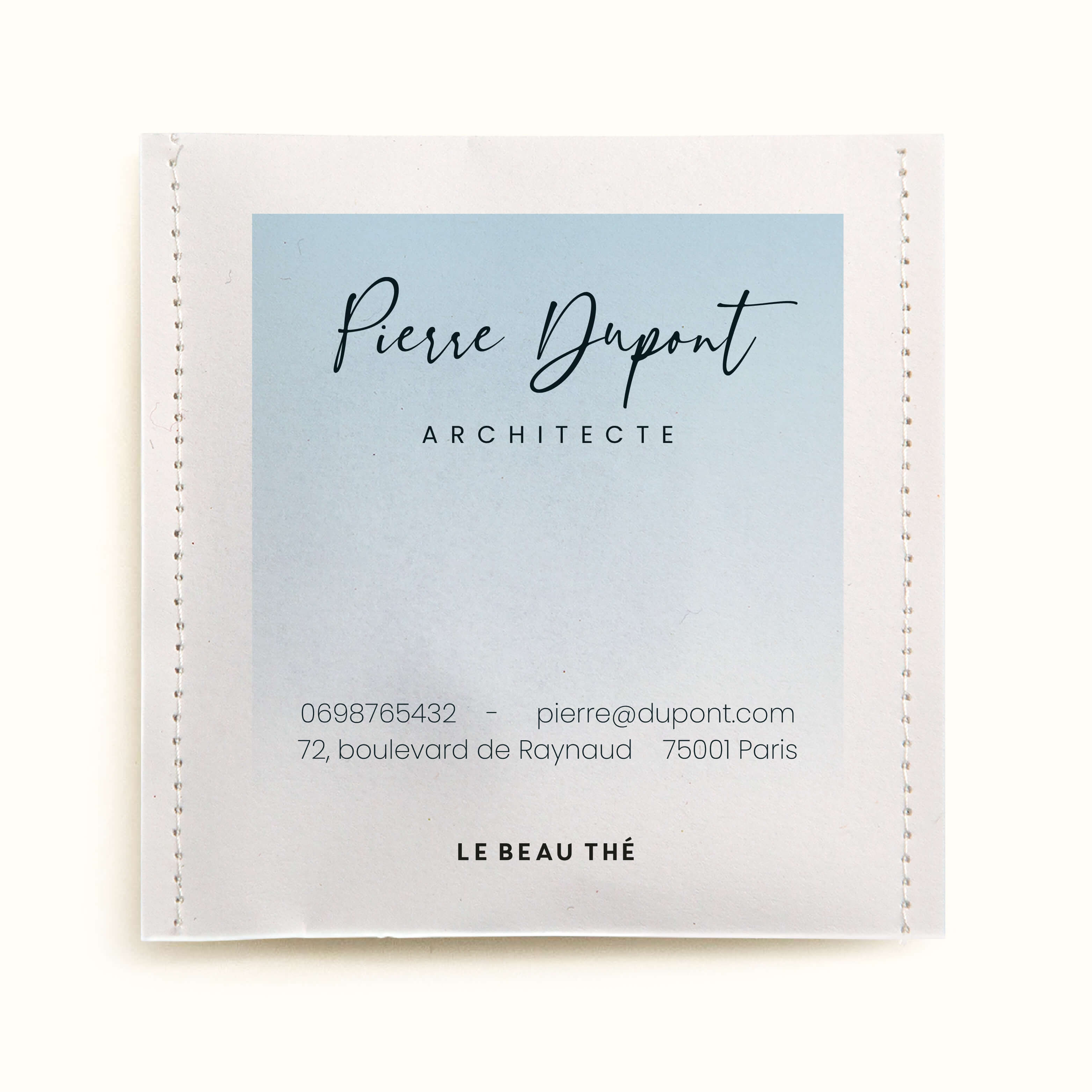 Sachet de thé - Carte de visite colorée | Sachet de thé personnalisé