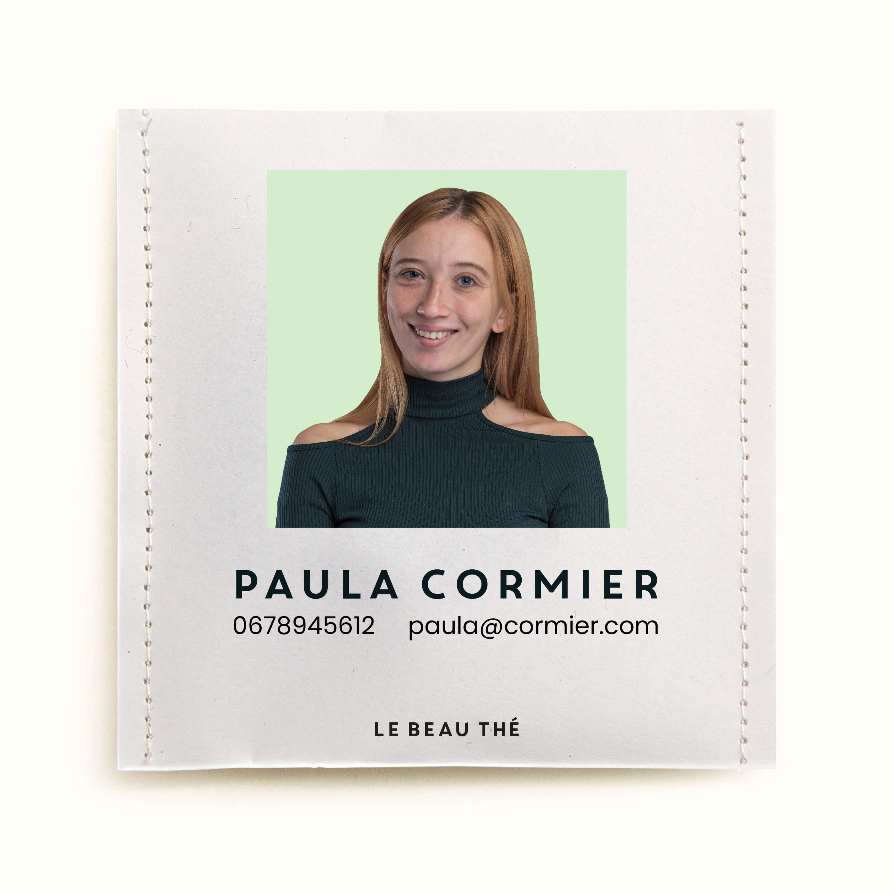 Sachet de thé - Carte de visite professionnelle | Sachet de thé personnalisé