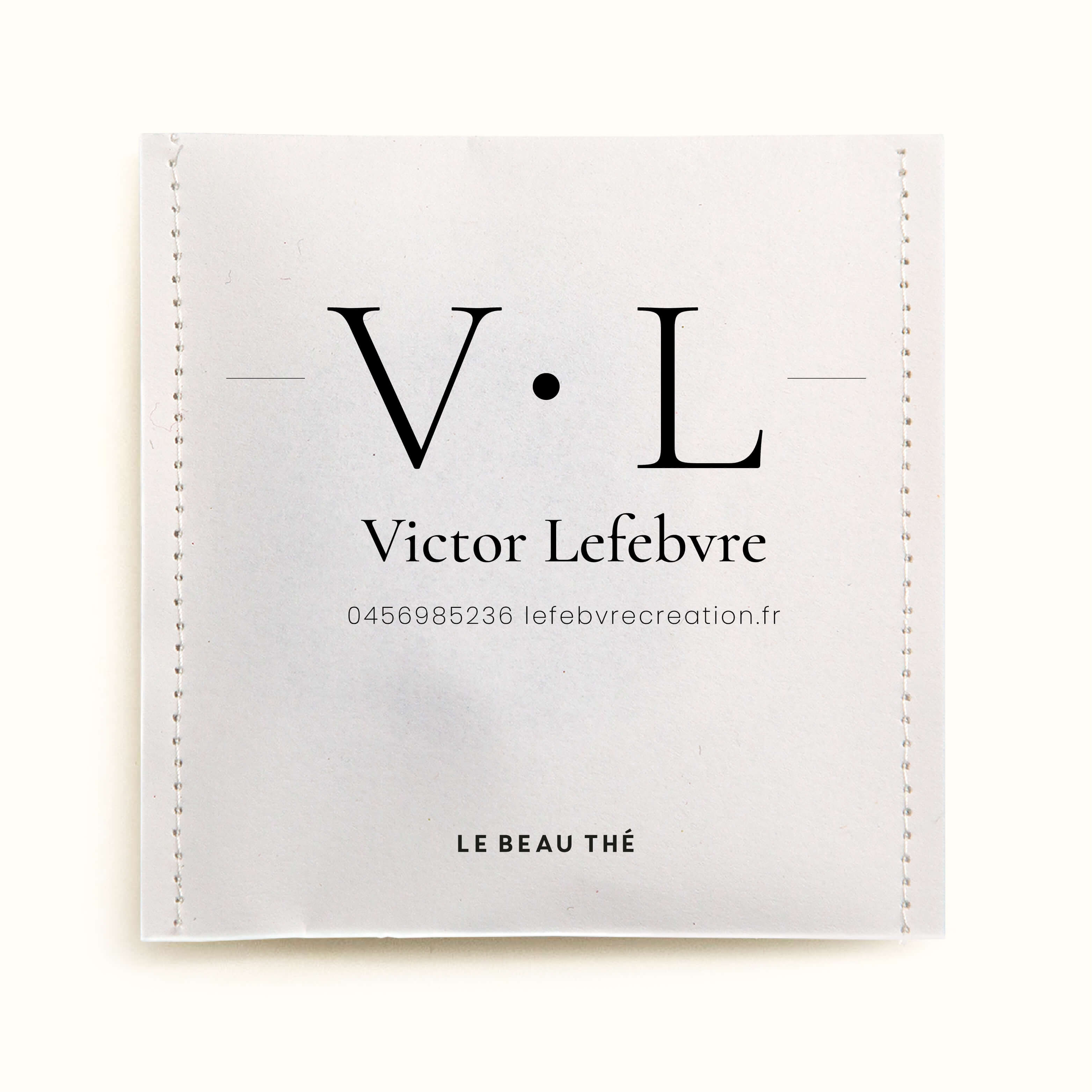 Sachet de thé - Carte de visite raffinée | Sachet de thé personnalisé