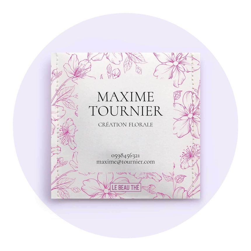 Mariage marque place coloré  | Sachet de thé personnalisé