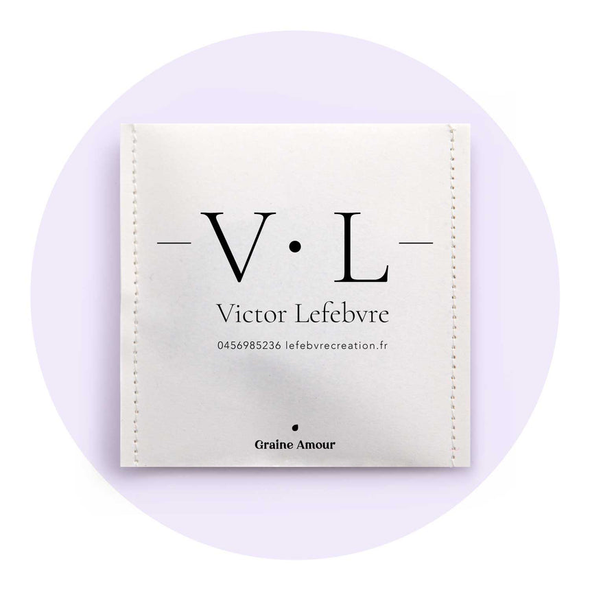 Carte de visite raffinée | Sachet de graines personnalisé