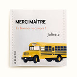 Sachet de thé - merci maître-sse bus scolaire | Sachet de thé personnalisé