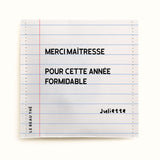 Sachet de thé personnalisé - merci maître-sse lignes de cahier | Le Beau Thé