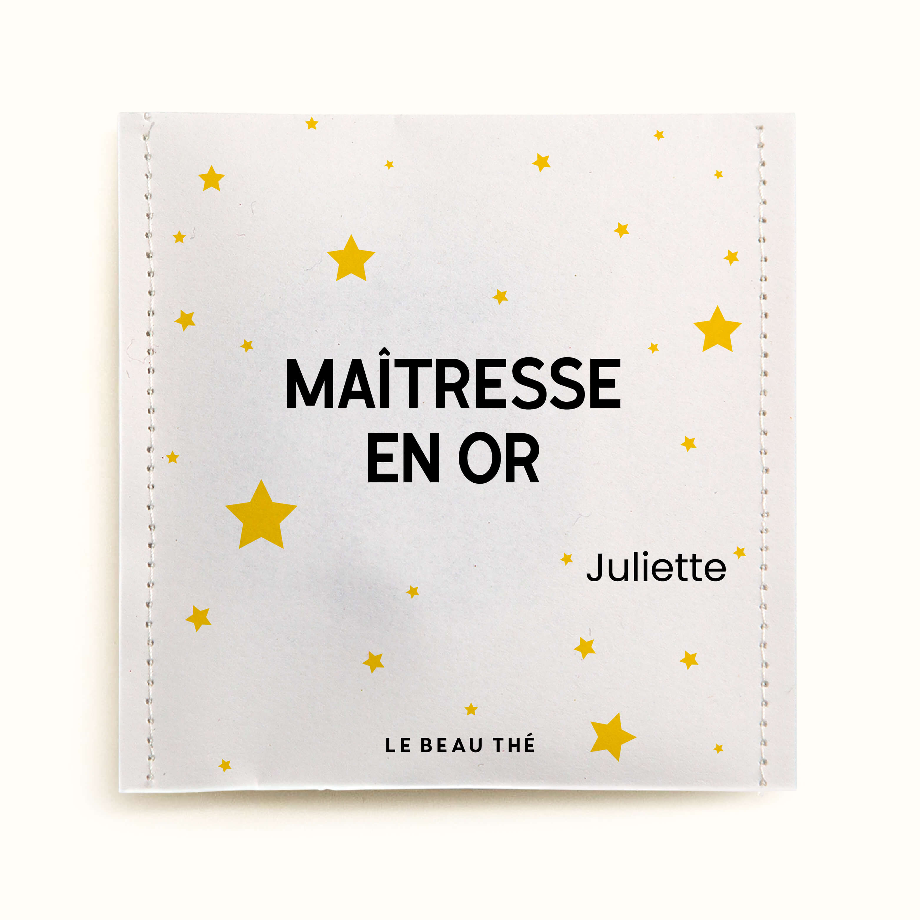 Sachet de thé personnalisé- maître-sse en or | Le Beau Thé