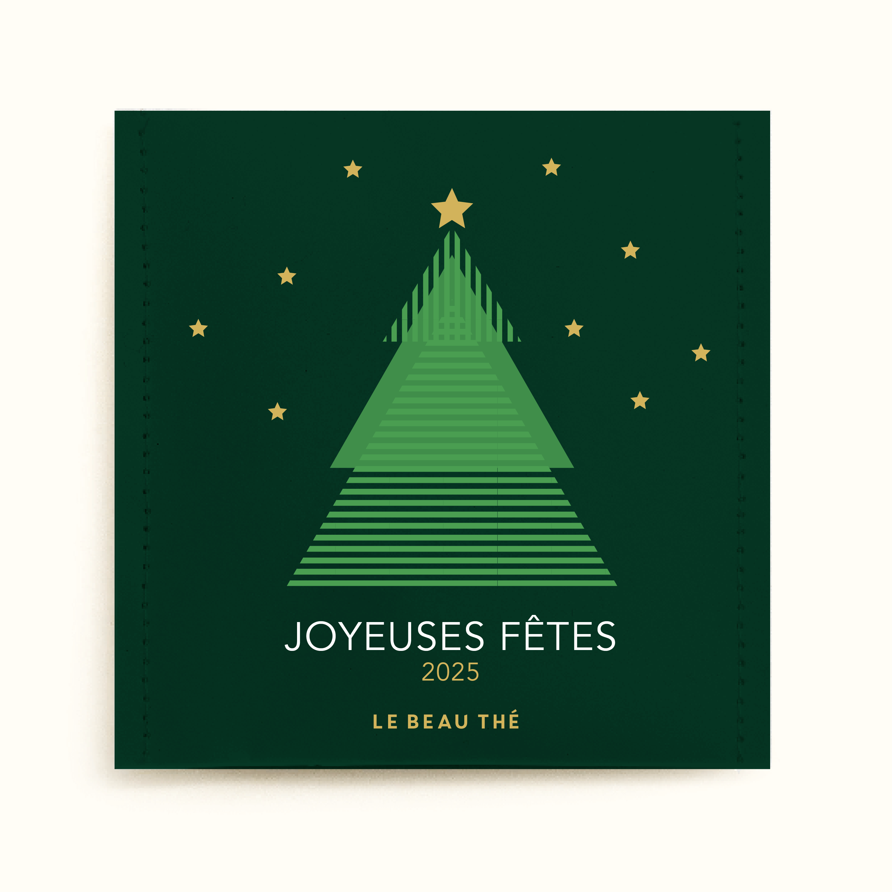 Sachet de thé personnalisé - Étoiles sous le sapin | Le Beau Thé