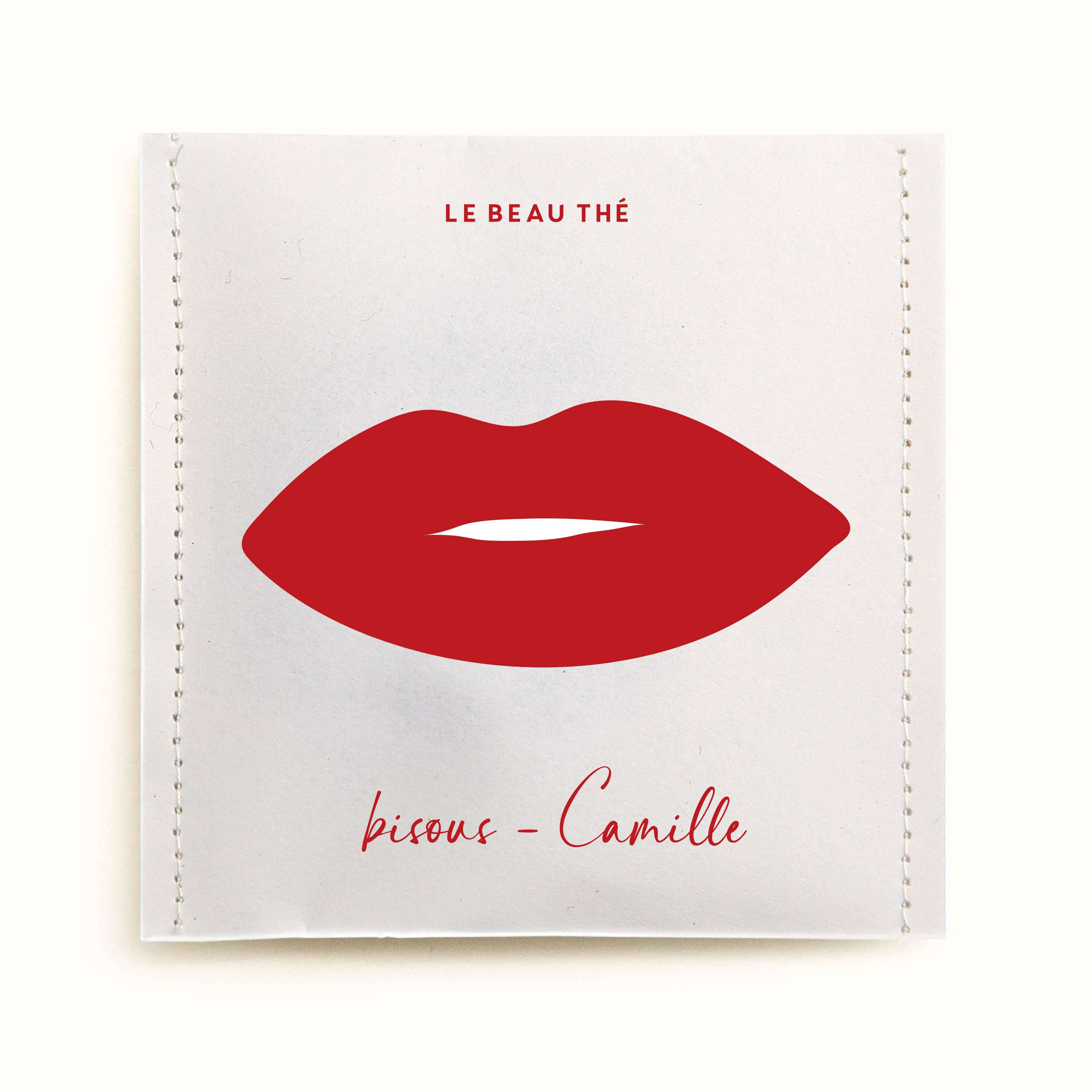 Sachet de thé personnalisé - Tendres bisous | Le Beau Thé