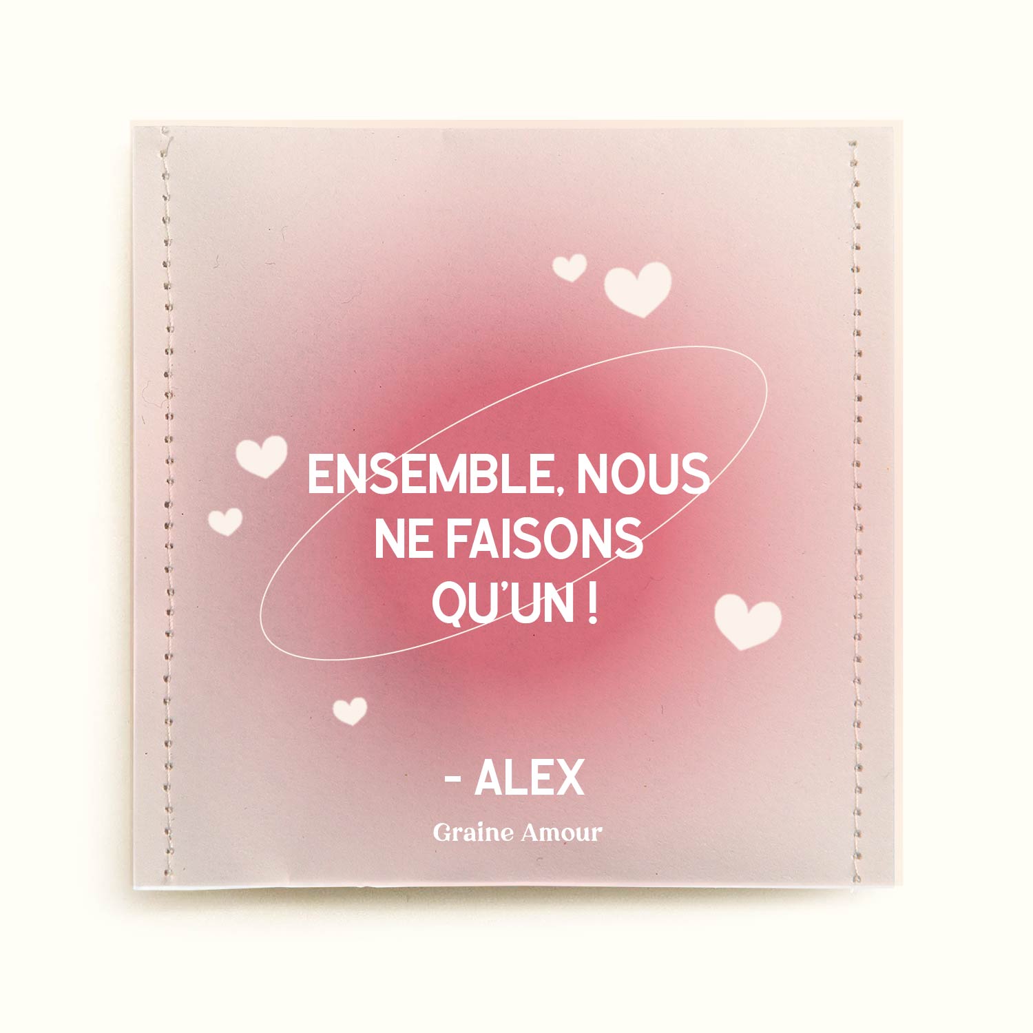 Sachet de graines à semer - Nous ne faisons qu'un | Sachet de graines personnalisé