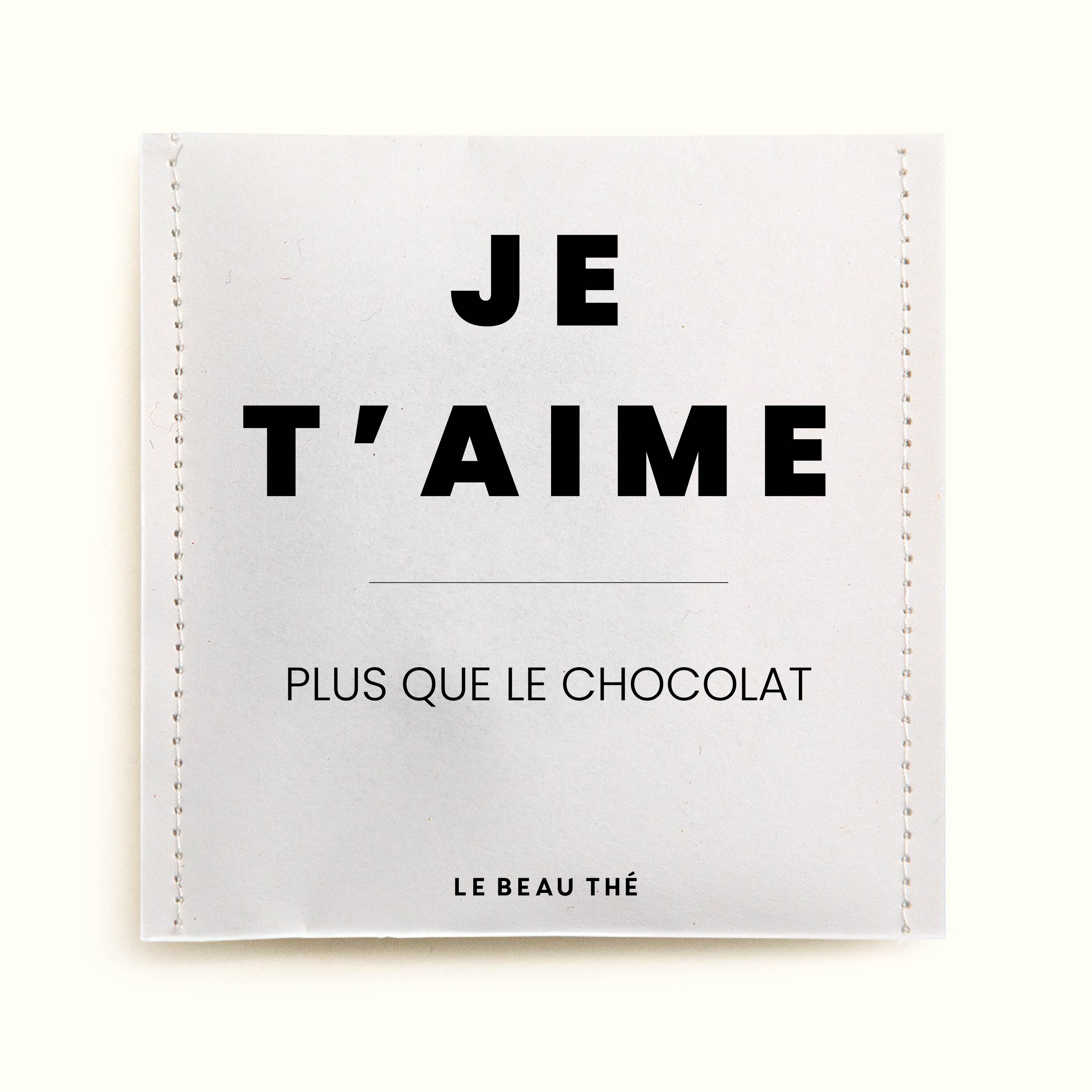 Sachet de thé personnalisé - Je t'aime plus que le chocolat Saint-Valentin | Le Beau thé