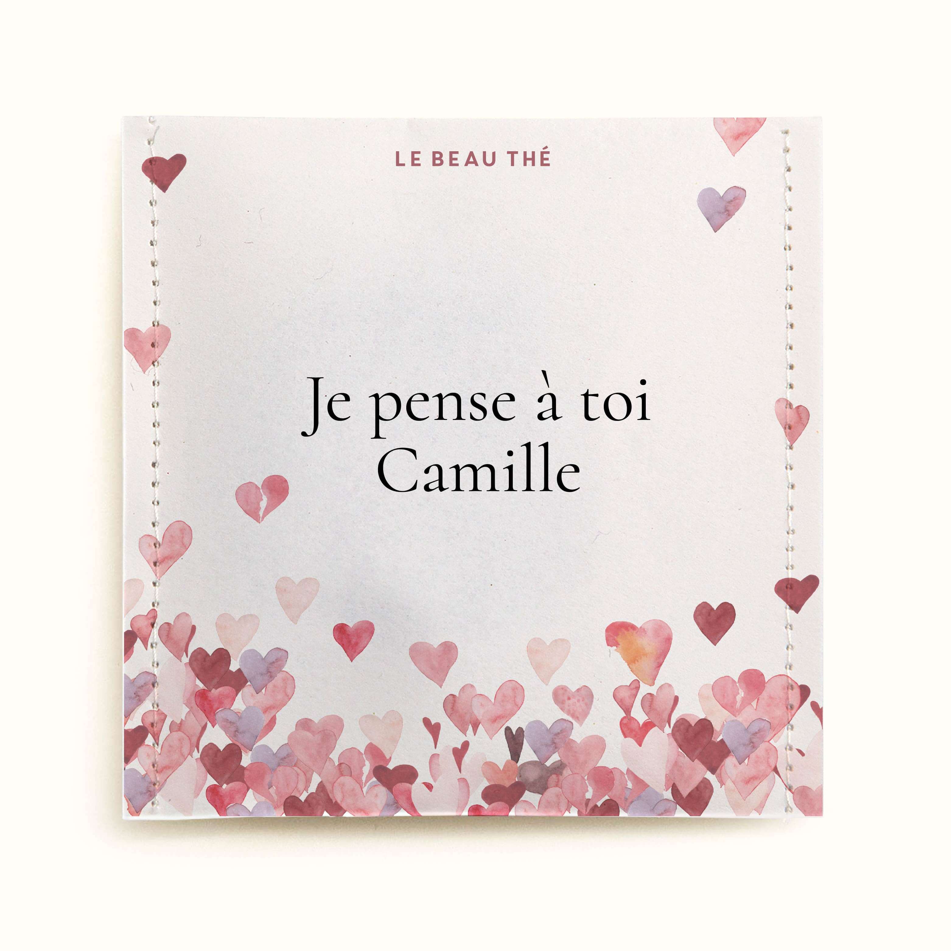 Sachet de thé personnalisé - Une pluie d'amour pour la Saint-Valentin | Le Beau Thé