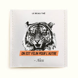 Sachet de thé - un félin de Saint-Valentin | Sachet de thé personnalisé